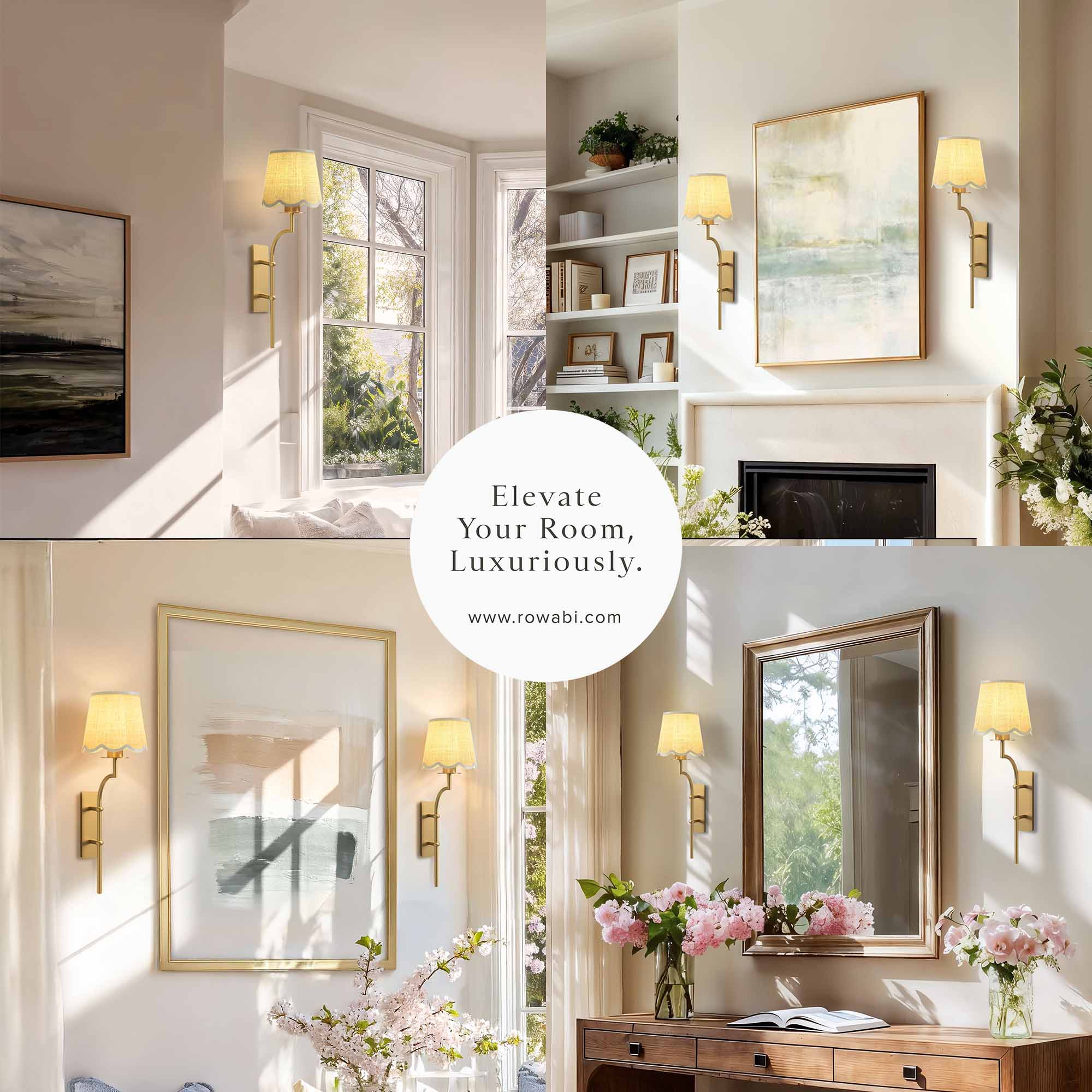 nala clamp rattan sconce of interior design elements with decor in a room setting