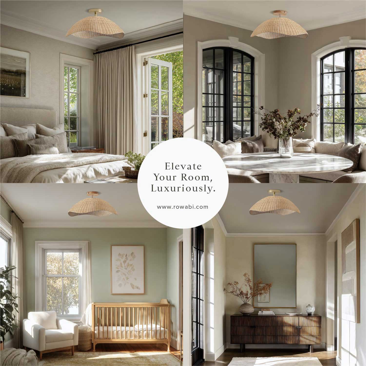 Nana Vermiculate Flush Mount Light