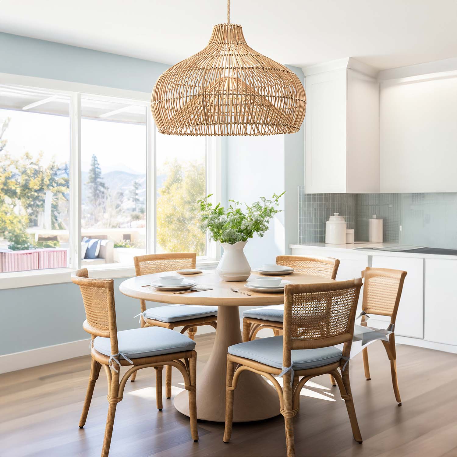 oceania rattan pendant light dining room