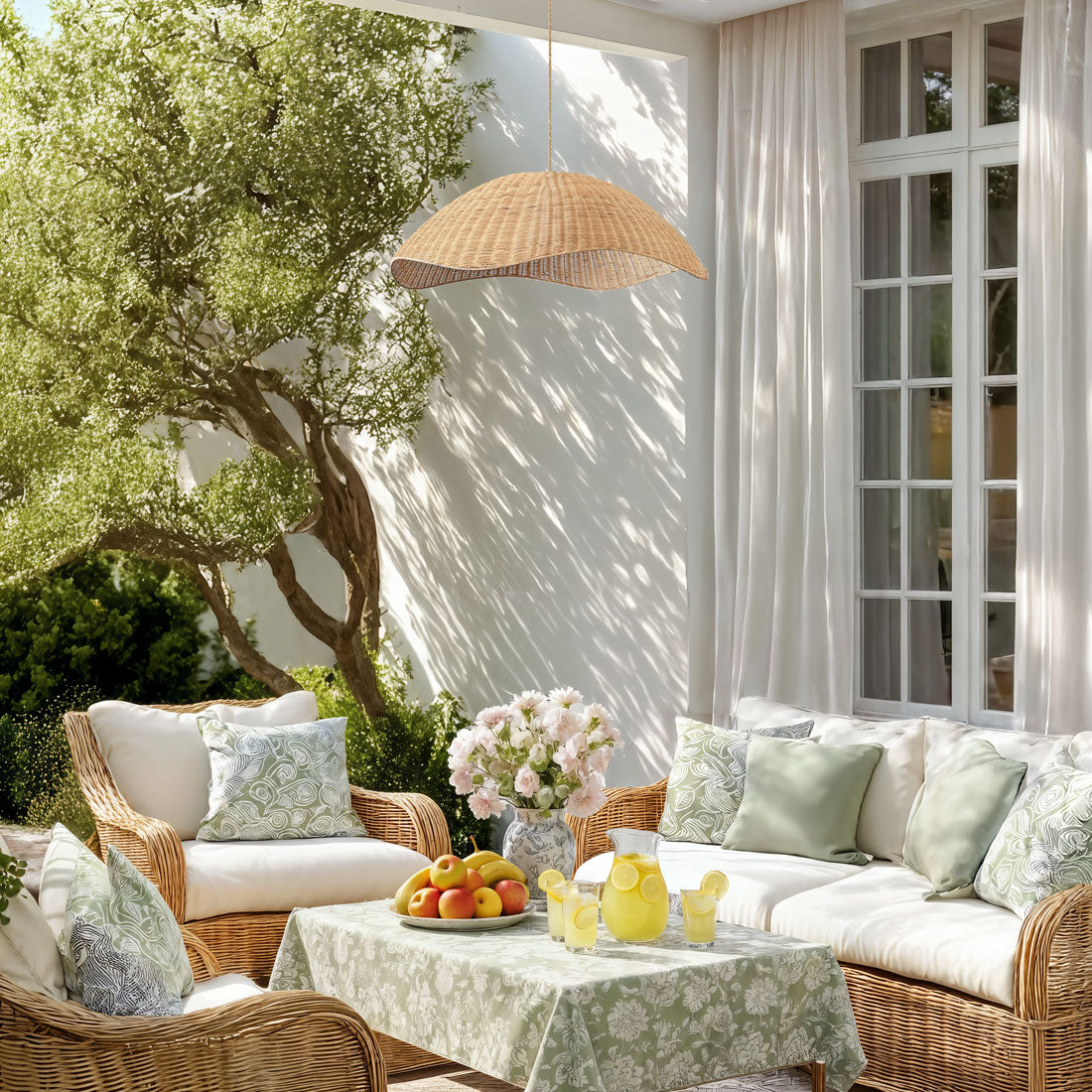 outdoor garden nana rattan pendant light living room