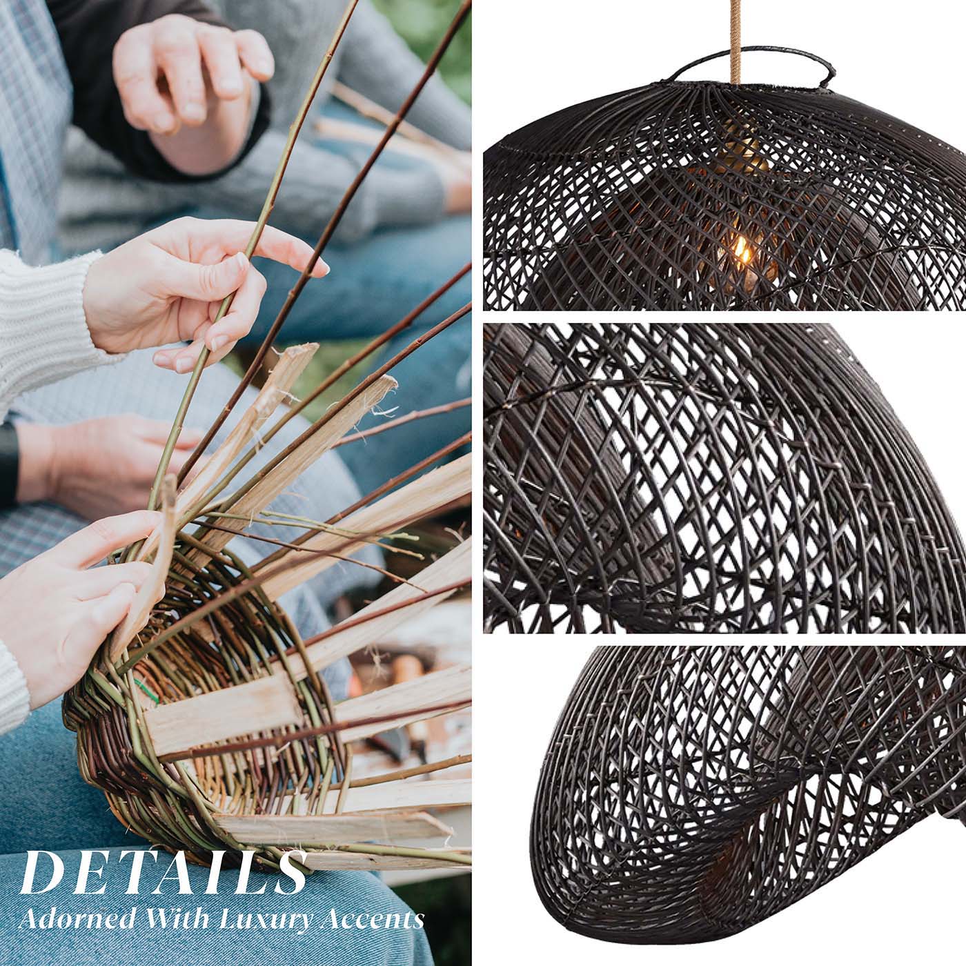 Outdoor Lucian Rattan Pendant Light