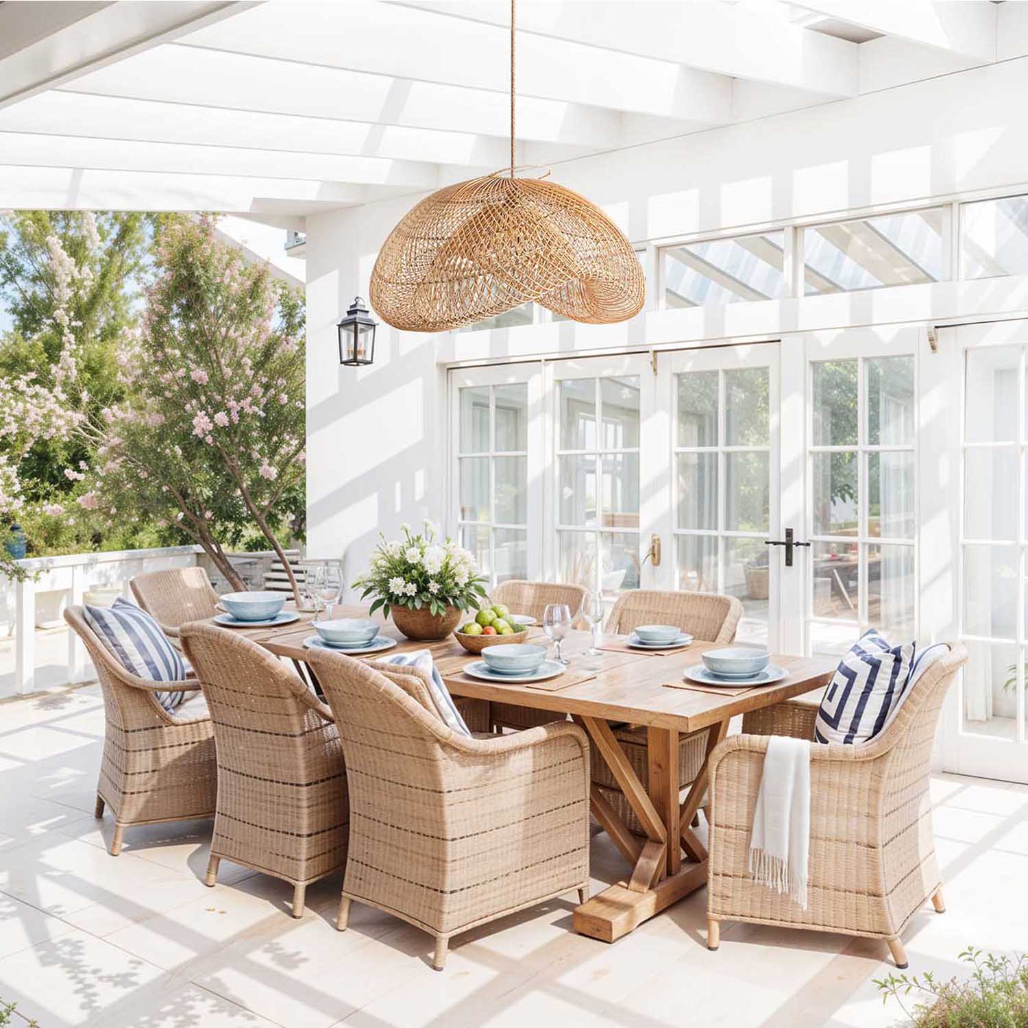 Outdoor Sepherina Rattan Pendant Light