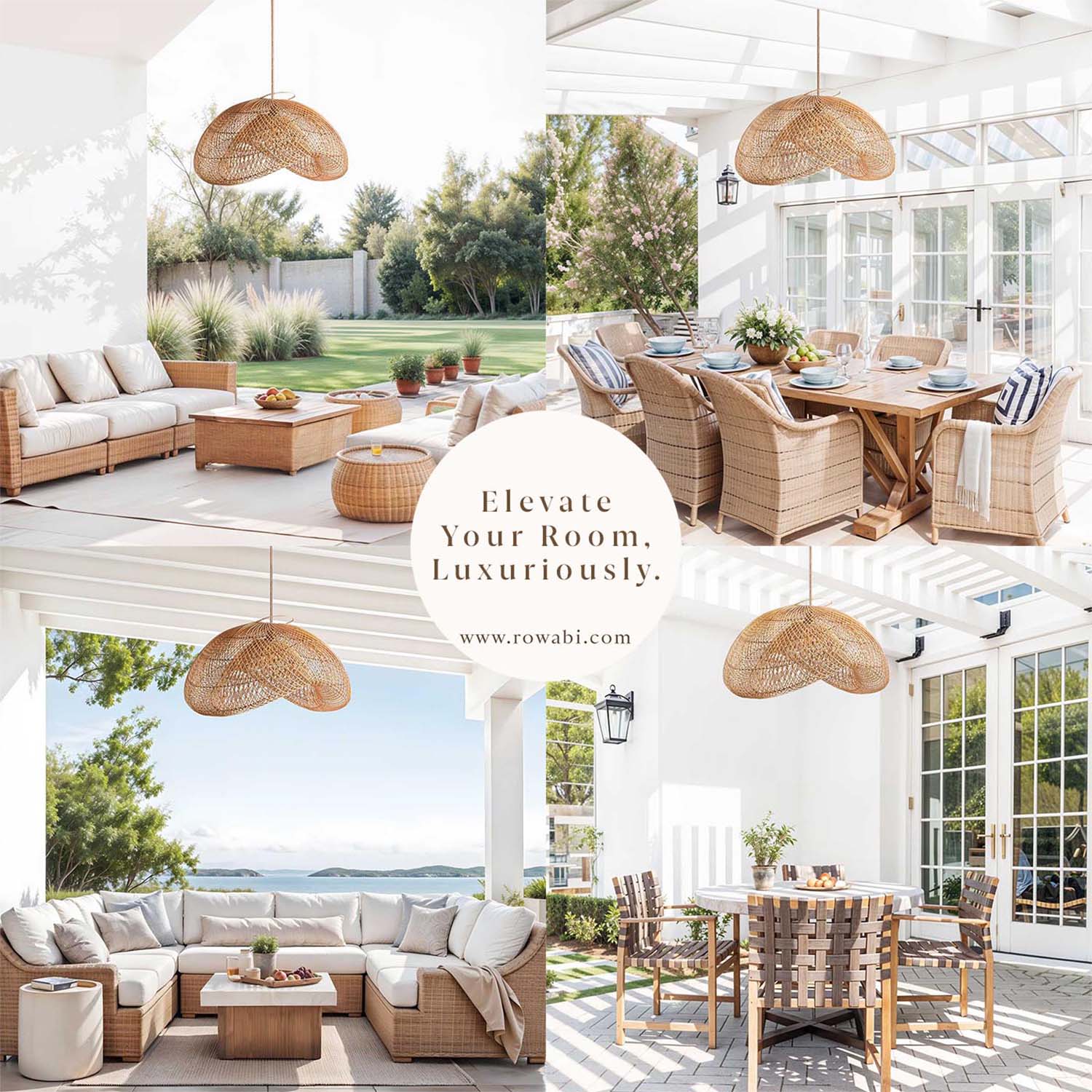 Outdoor Sepherina Rattan Pendant Light