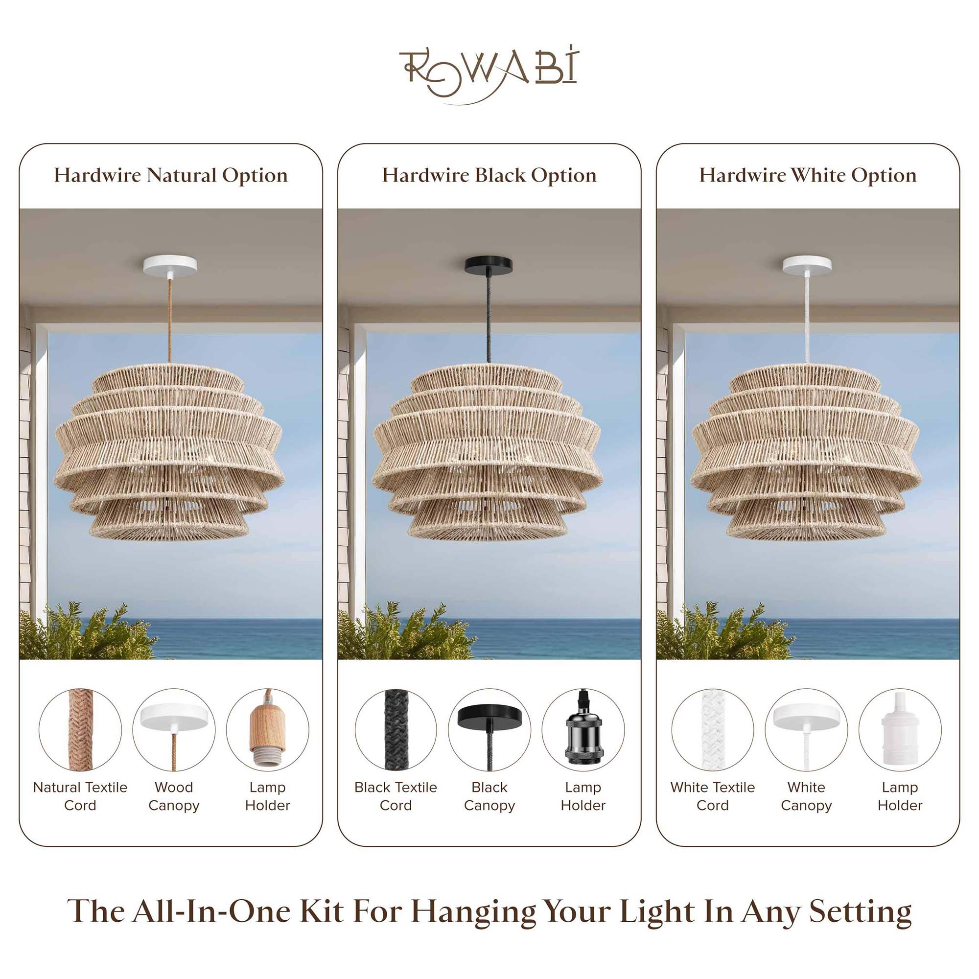 Outdoor Veronica Rattan Pendant Light