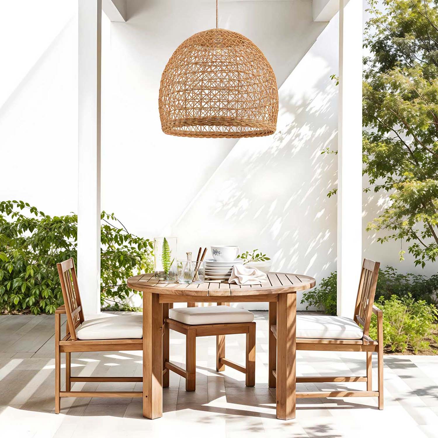 Outdoor Lumiere Rattan Pendant Light
