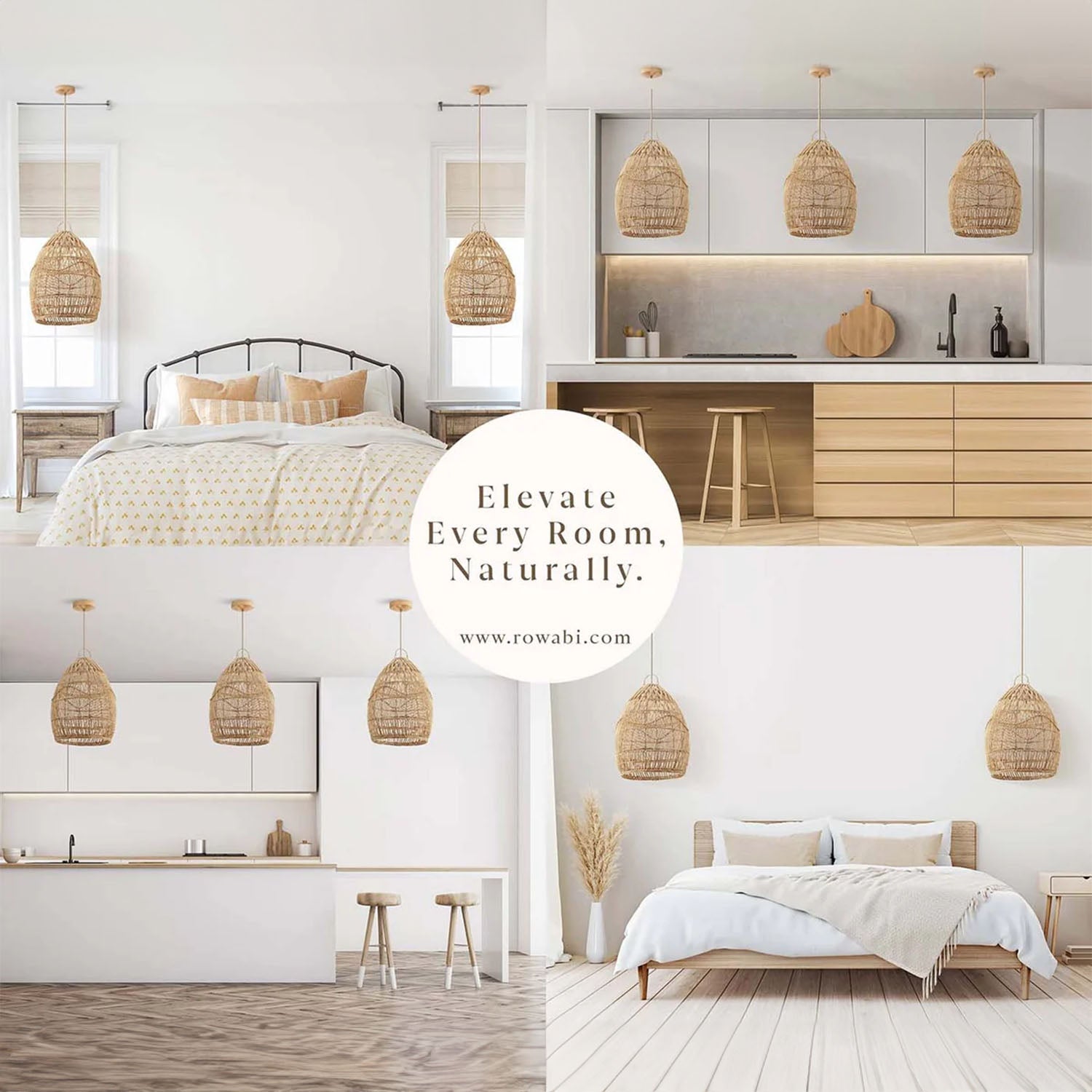 Perio Rattan Pendant Light