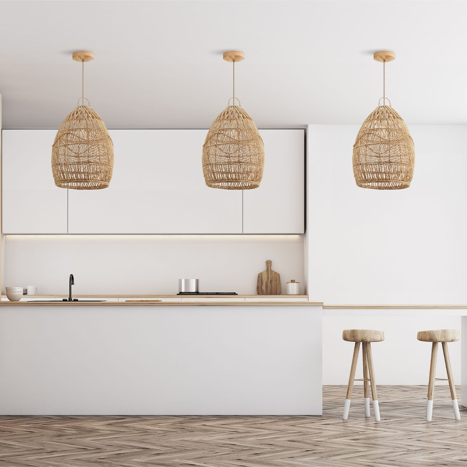 Perio Rattan Pendant Light