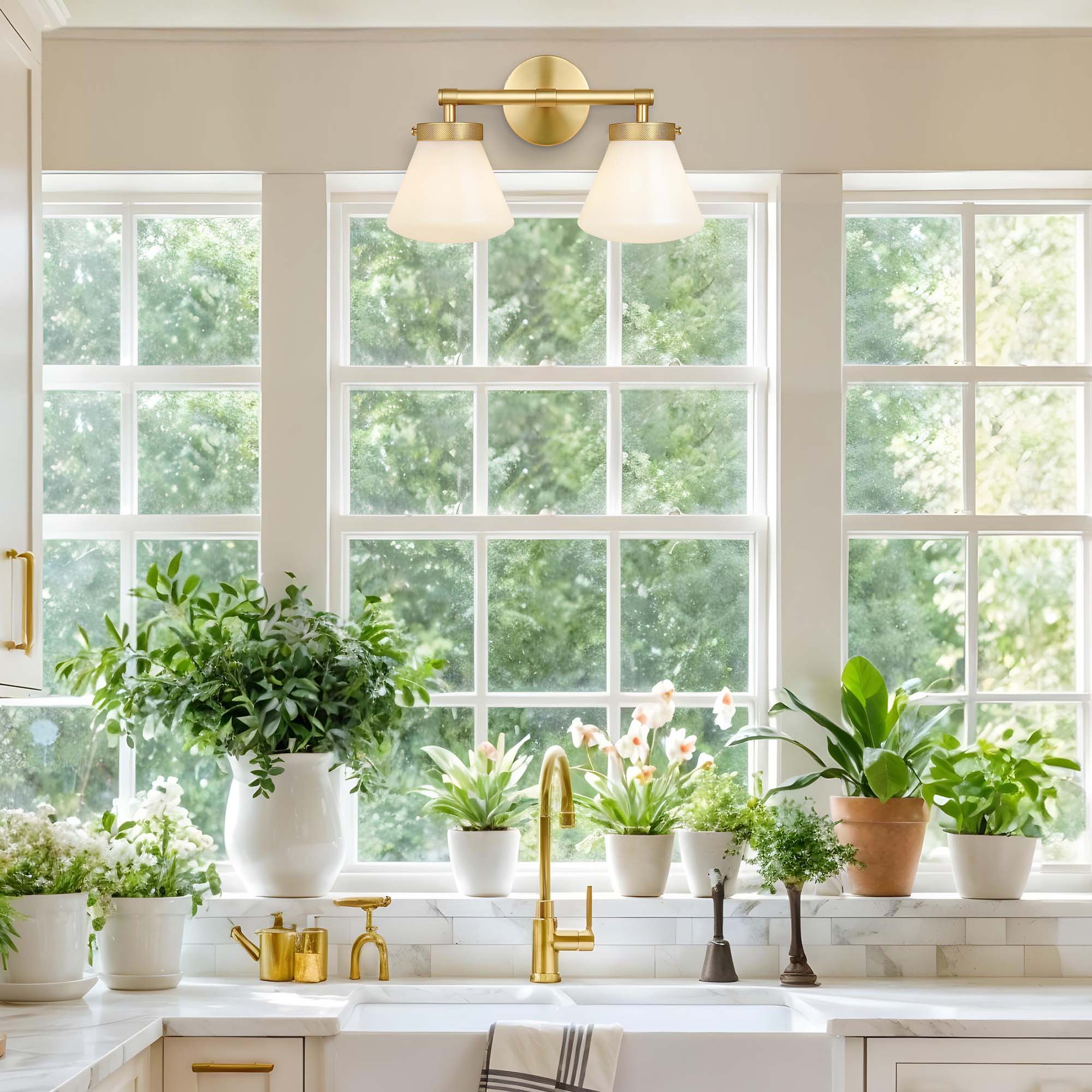 Plump Dual-Arm Wall Sconce