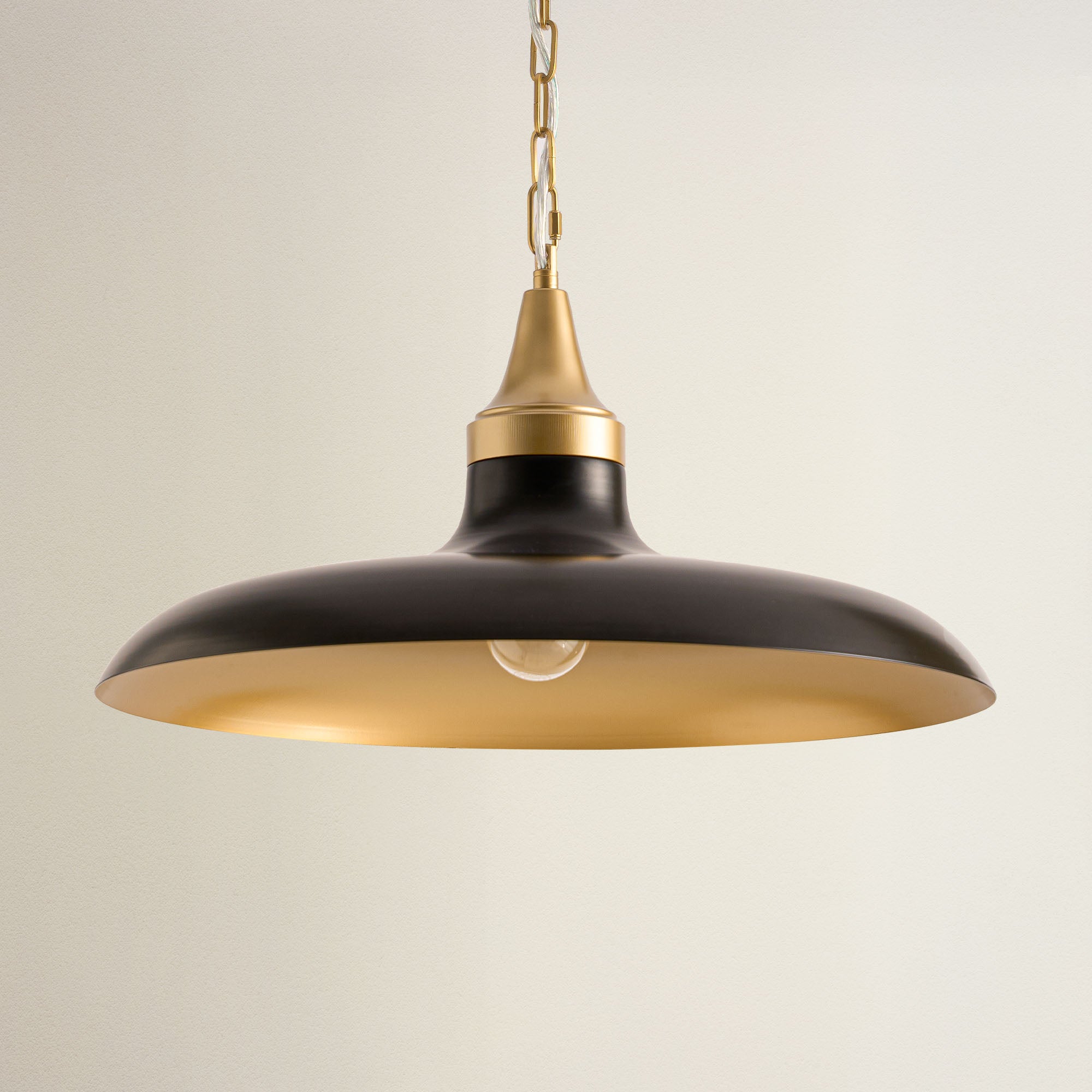 Raven Black Dome Pendant Light