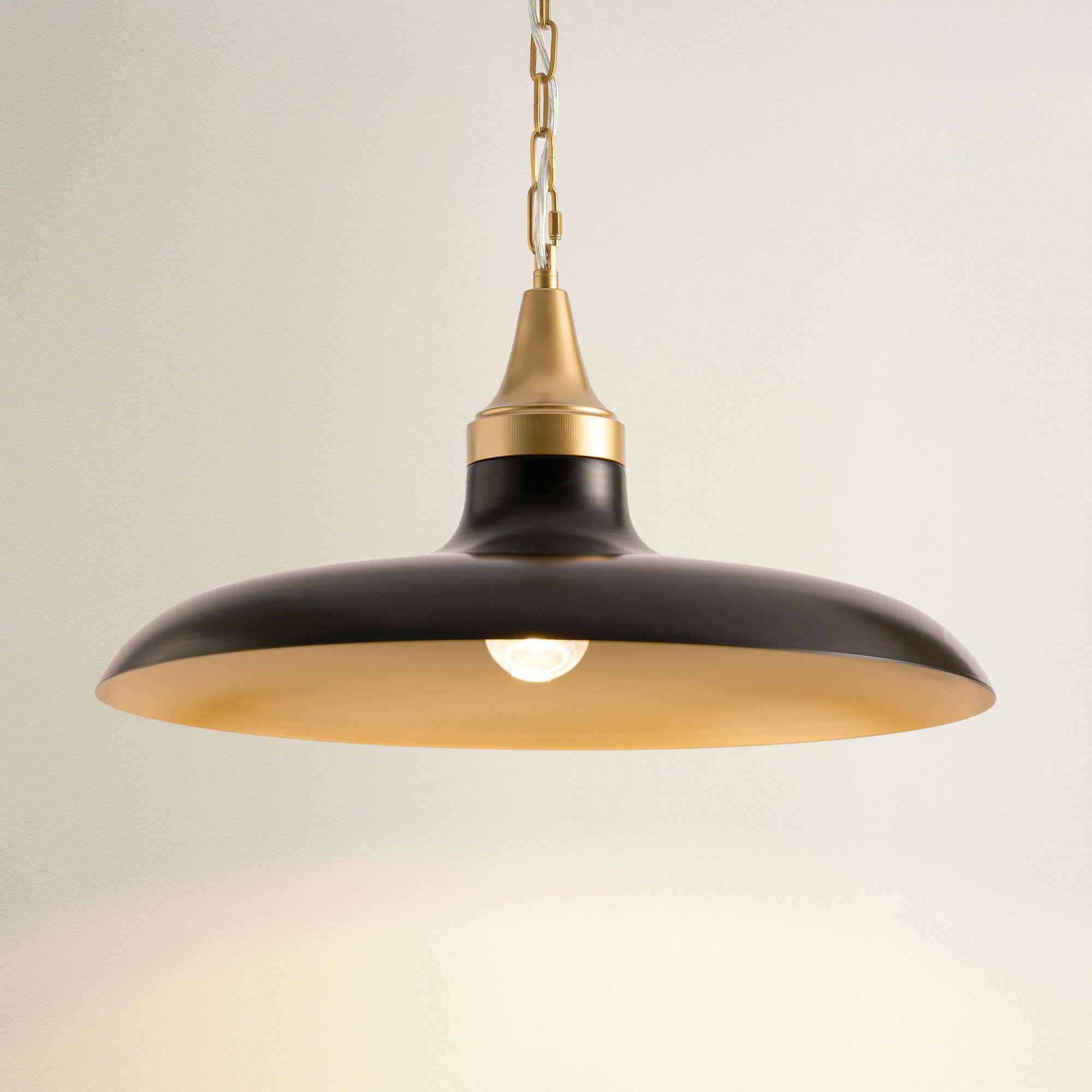 Raven Black Dome Pendant Light