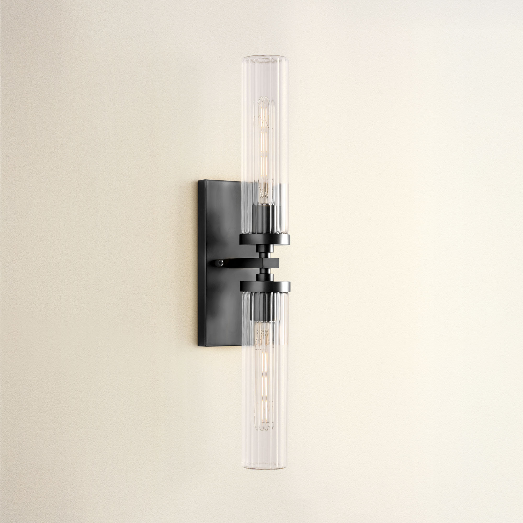 Rowabi 2-Light Black Wall Sconce