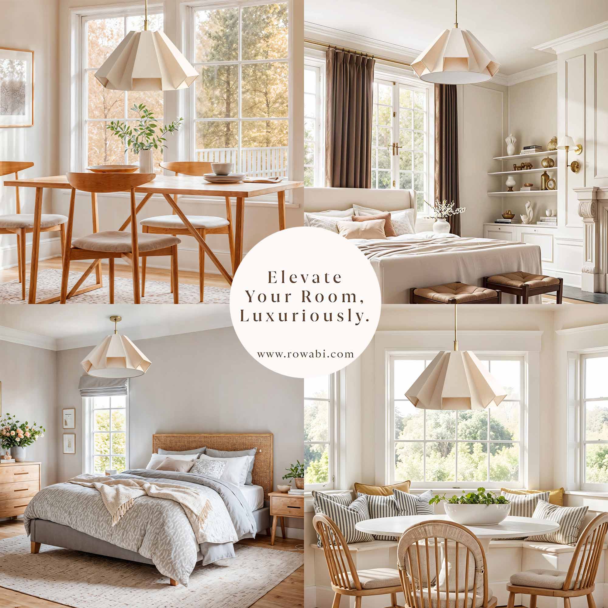 Geometric Linen Pendant Light