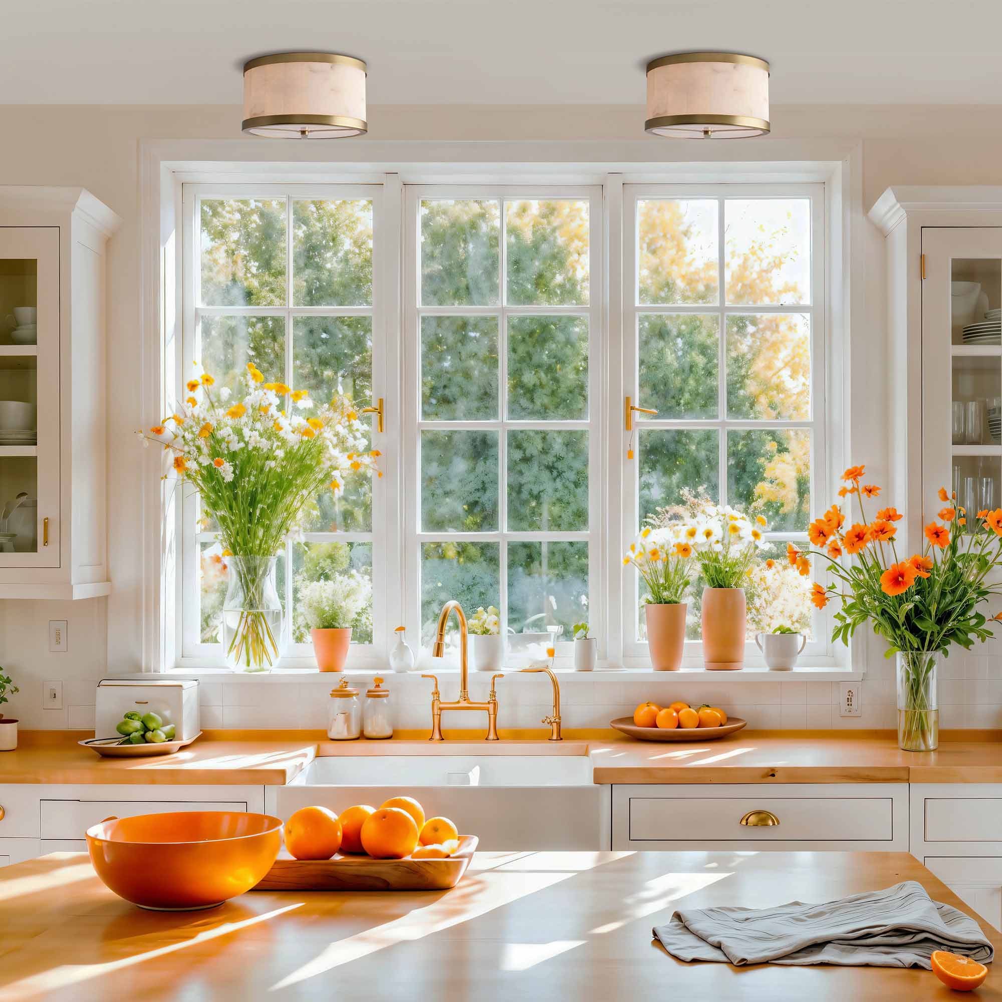 rowabi july lucerne flush mount for kitchen sink