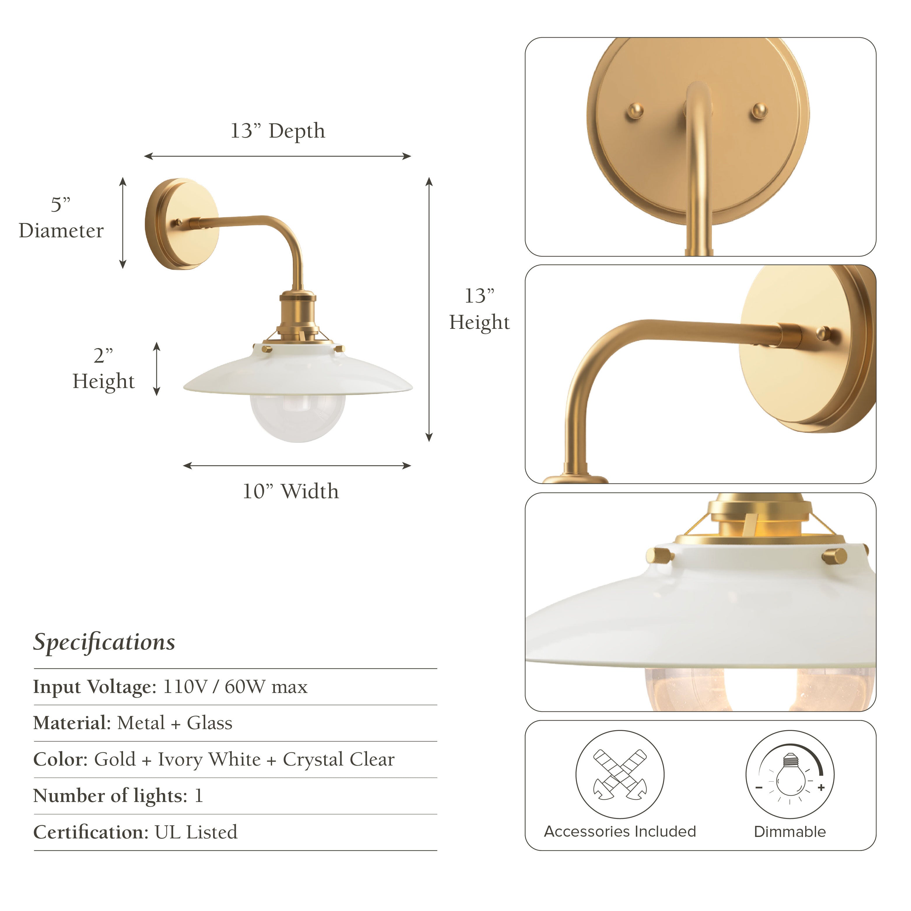 Rowabi Lanesra Sconce