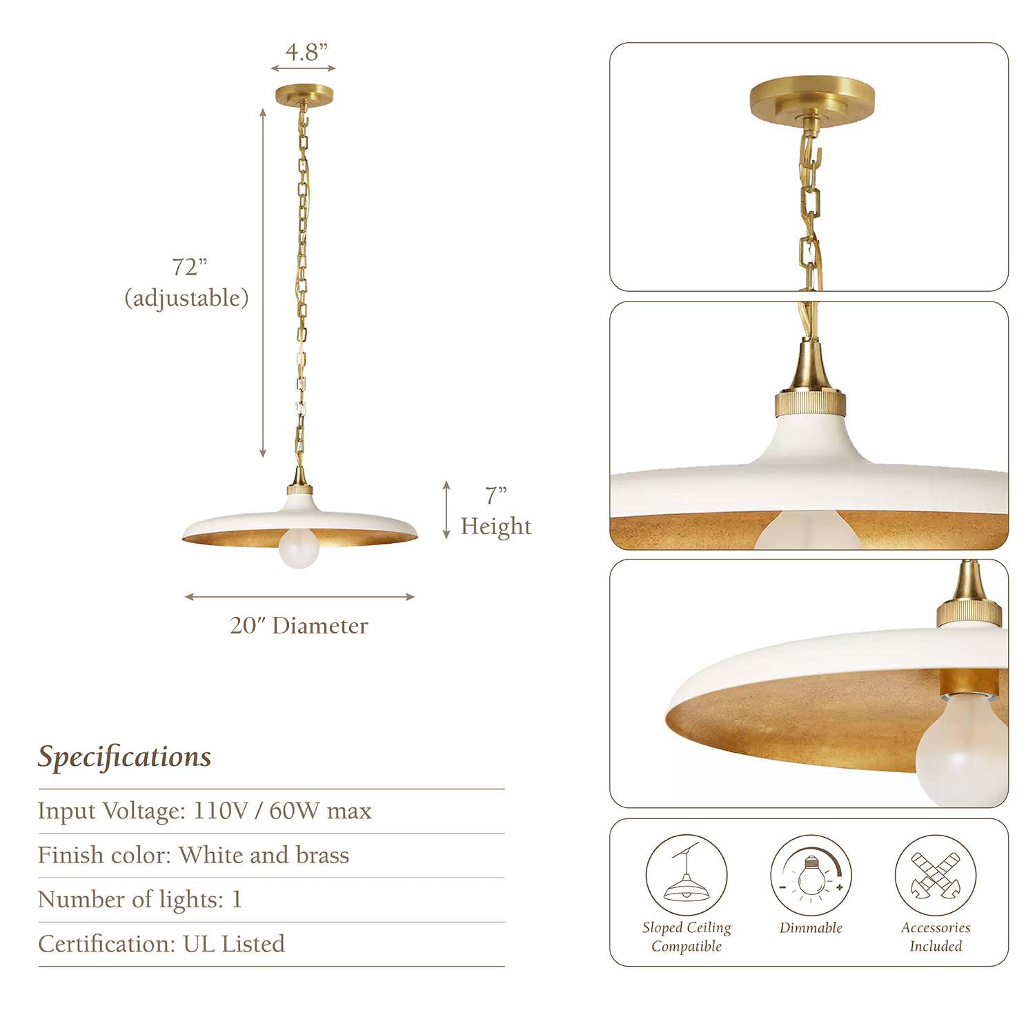 Natalia Dome Pendant Light