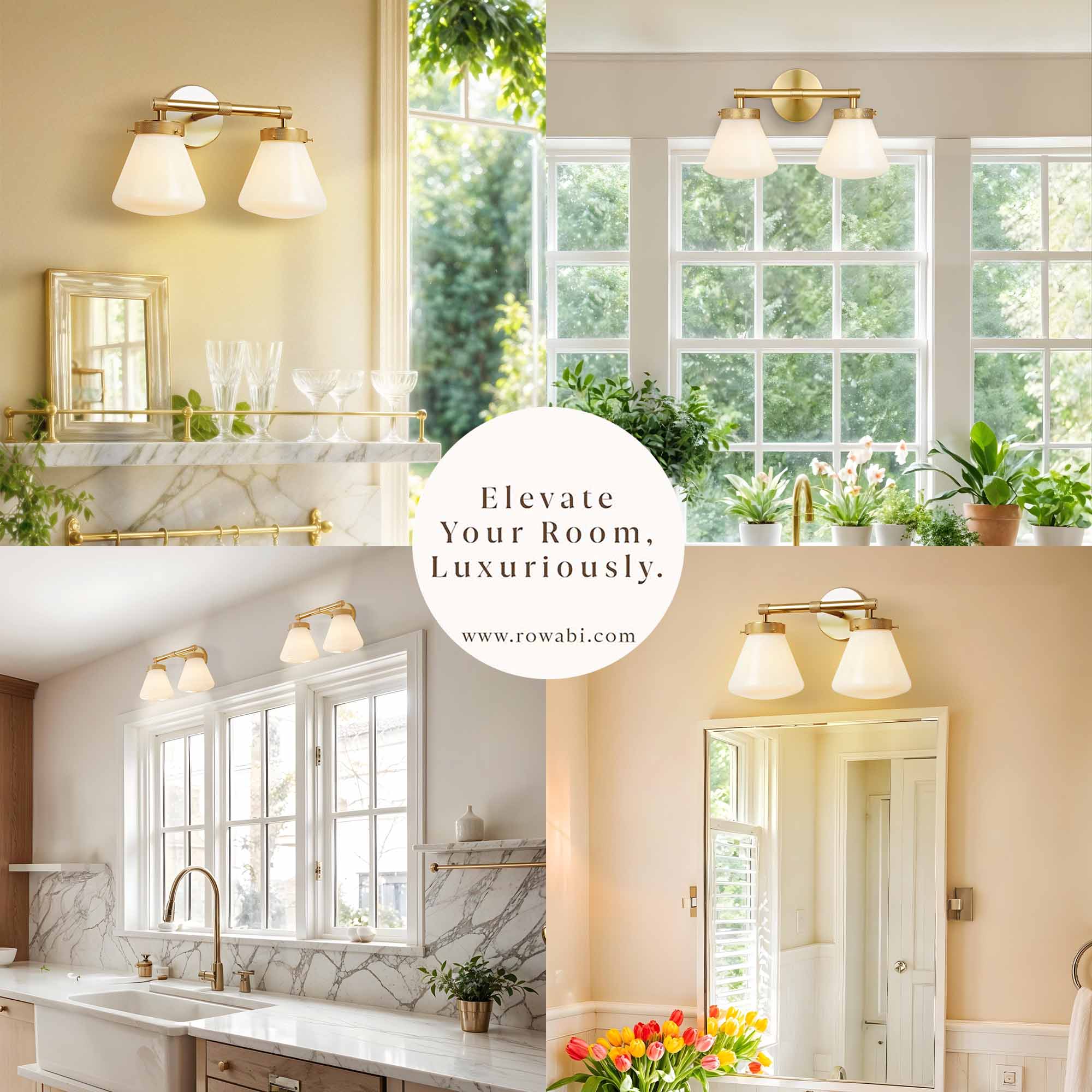 Plump Dual-Arm Wall Sconce