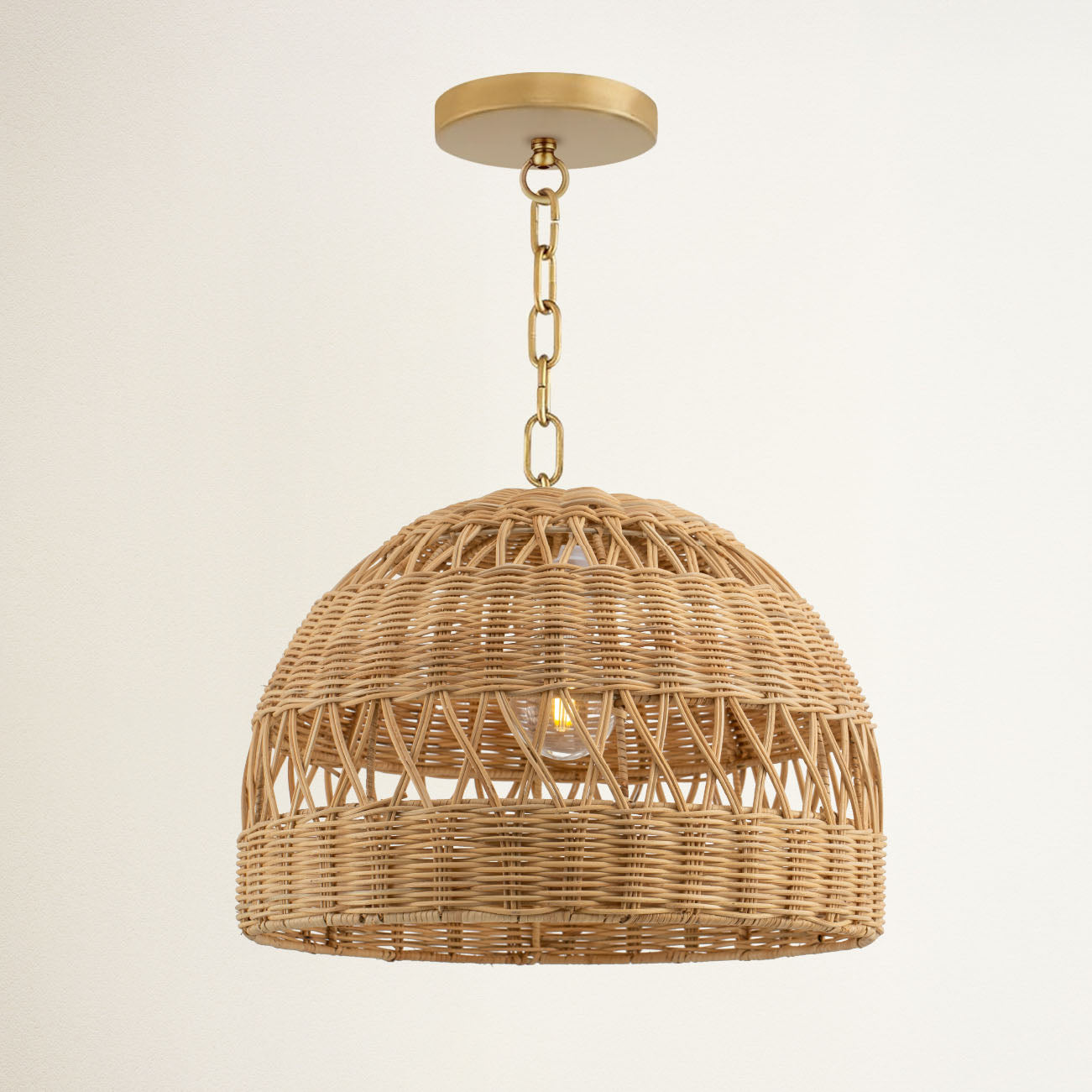 Radiant Rattan Pendant Light