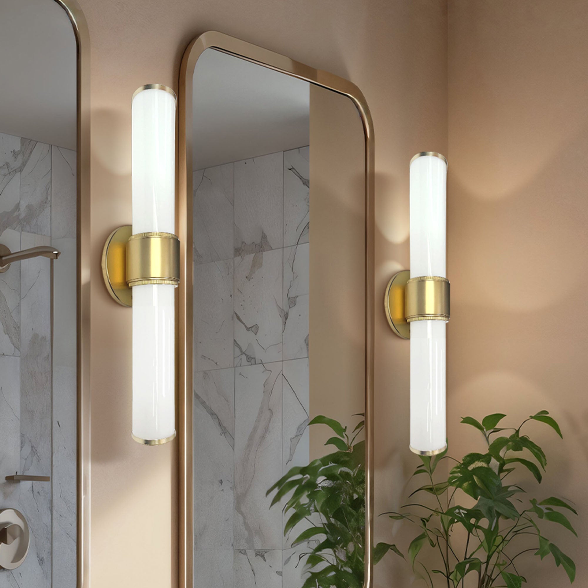 Saber Double Glass Sconce
