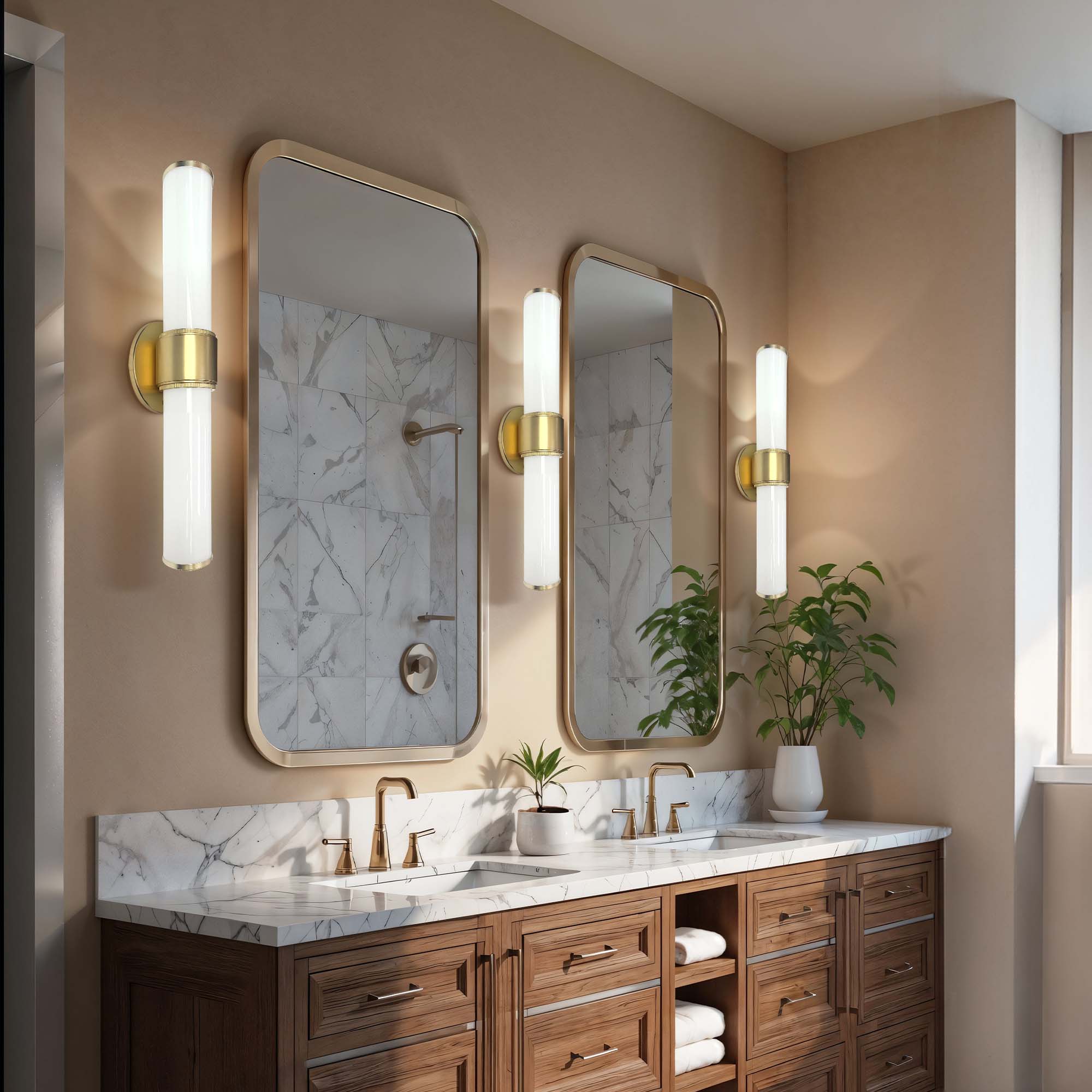 Saber Double Glass Sconce