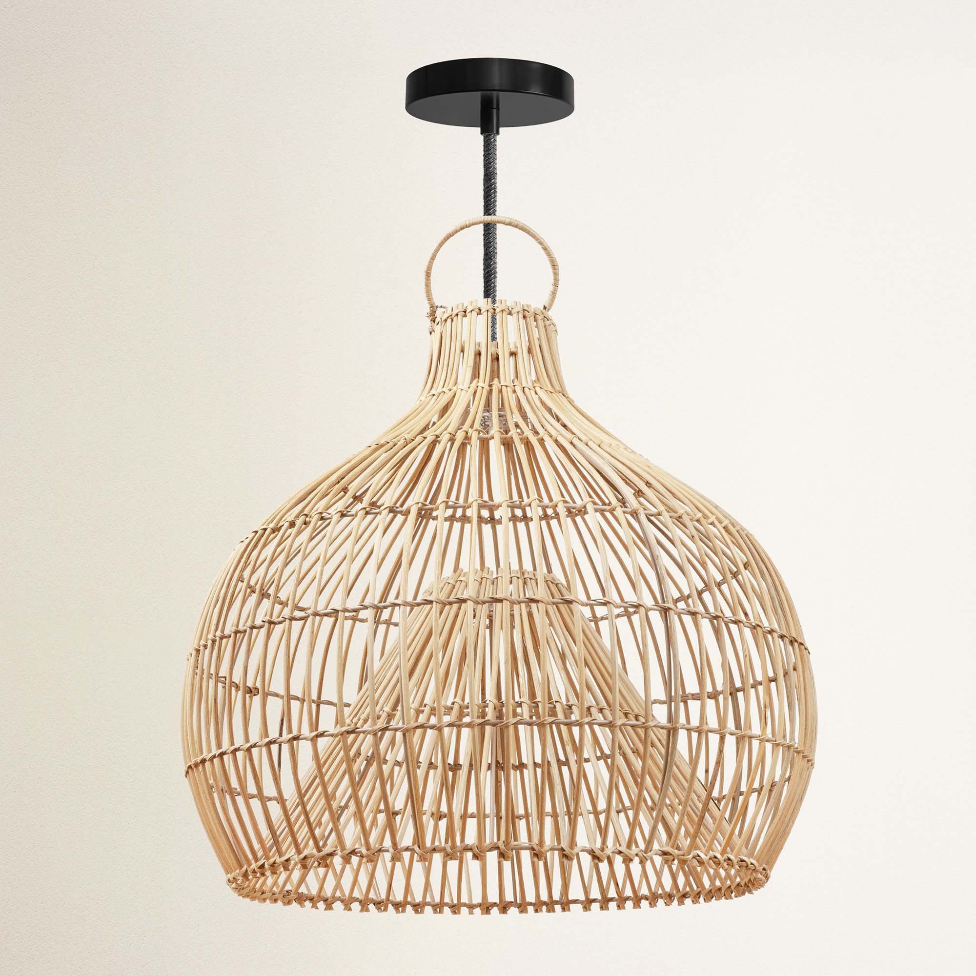 Serena Rattan Dome Light