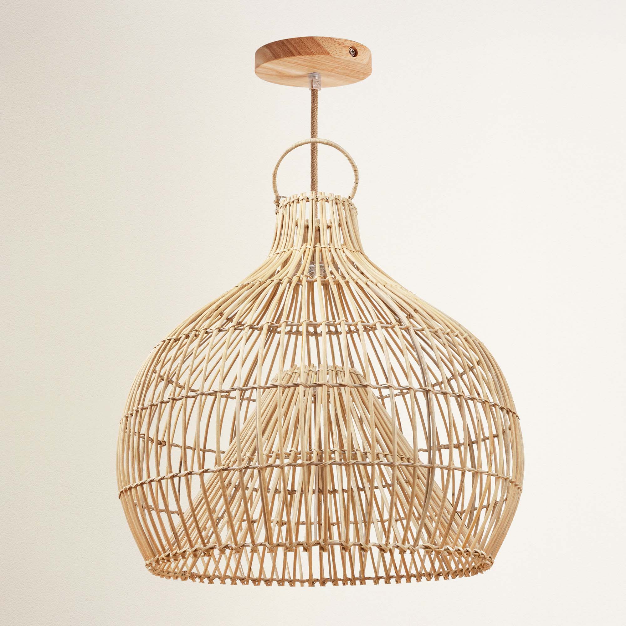 Serena Rattan Dome Light