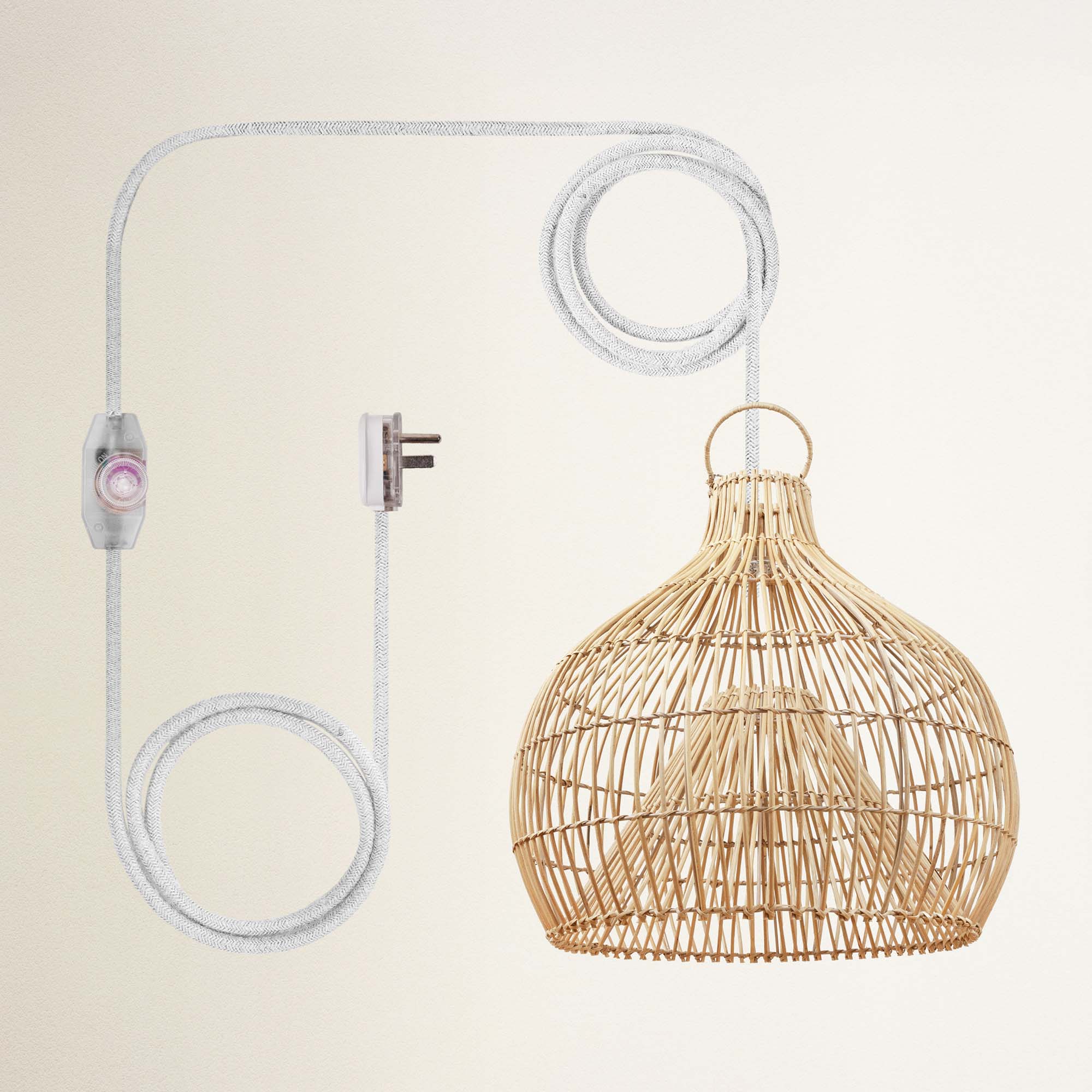 Serena Rattan Dome Light