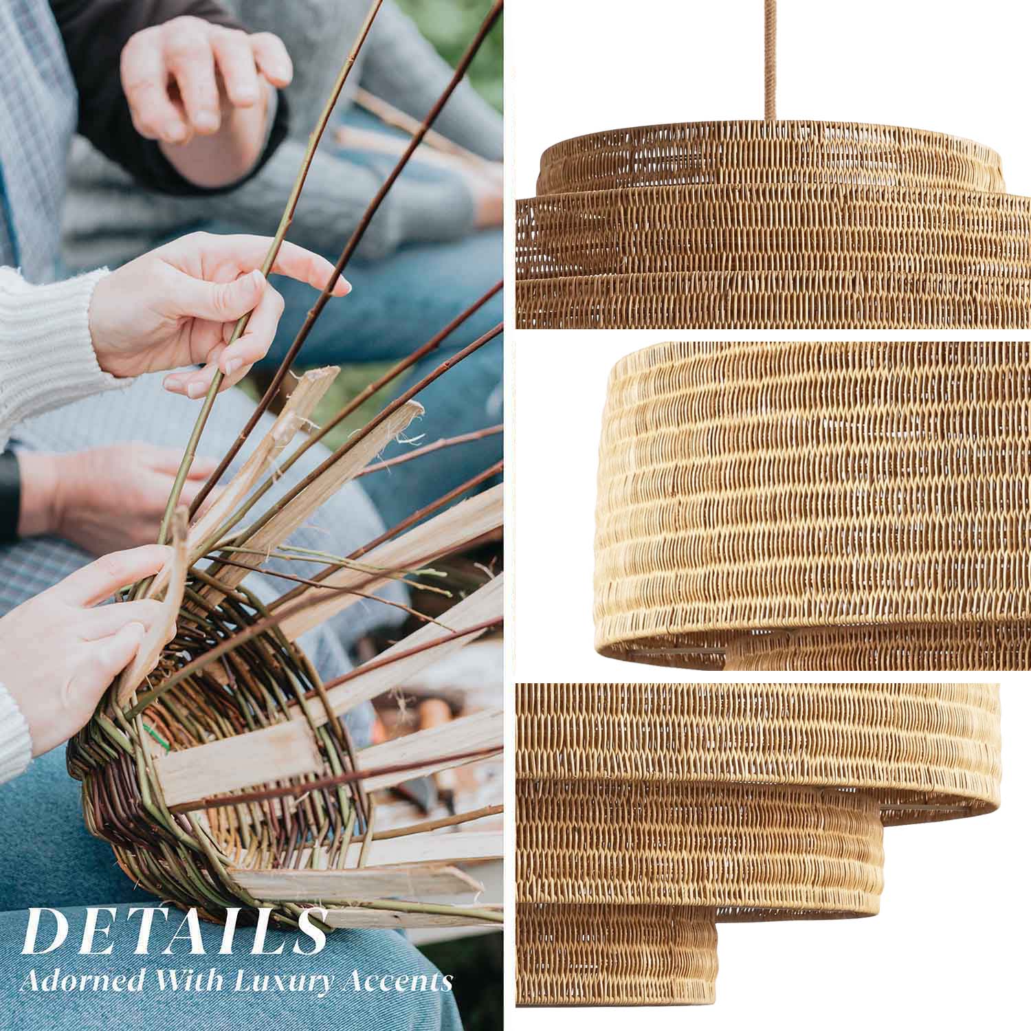 Starry Rattan Pendant Light