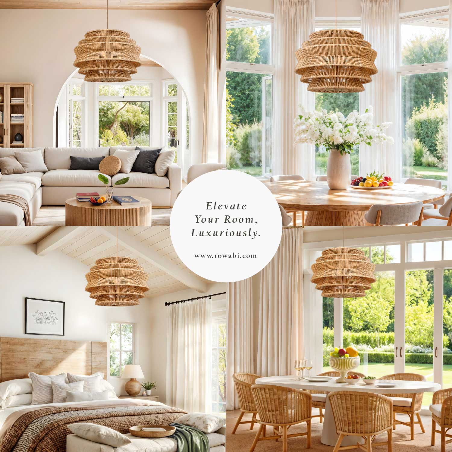 Veronica Rattan Pendant Light