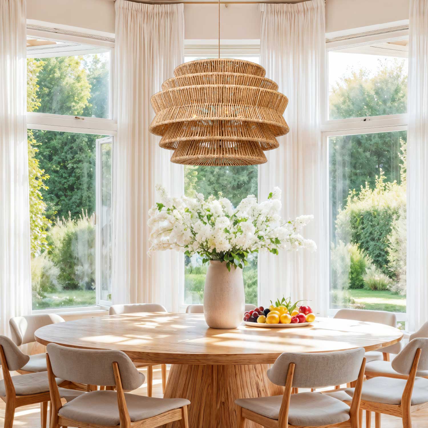 Veronica Rattan Pendant Light