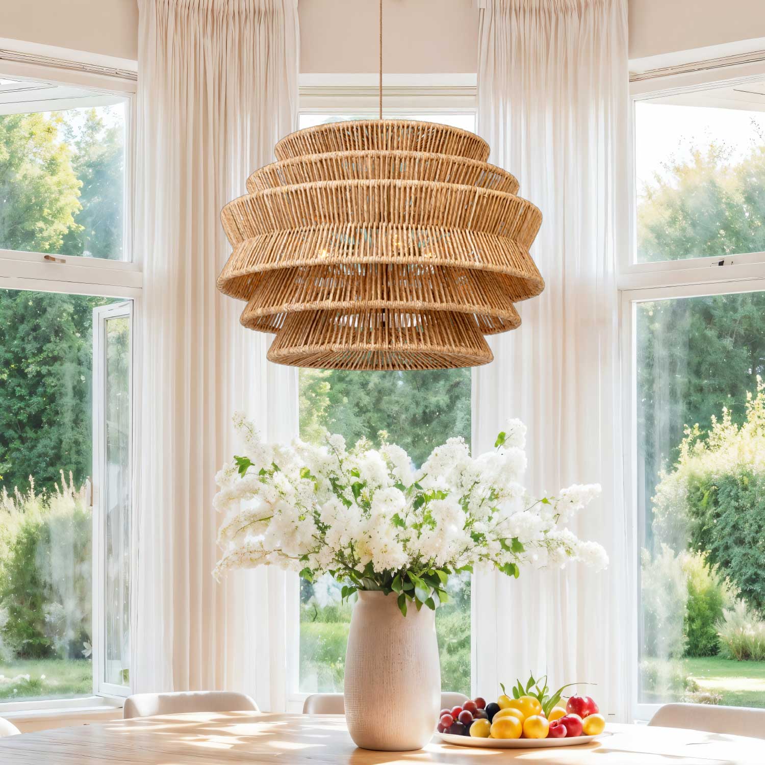 Veronica Rattan Pendant Light