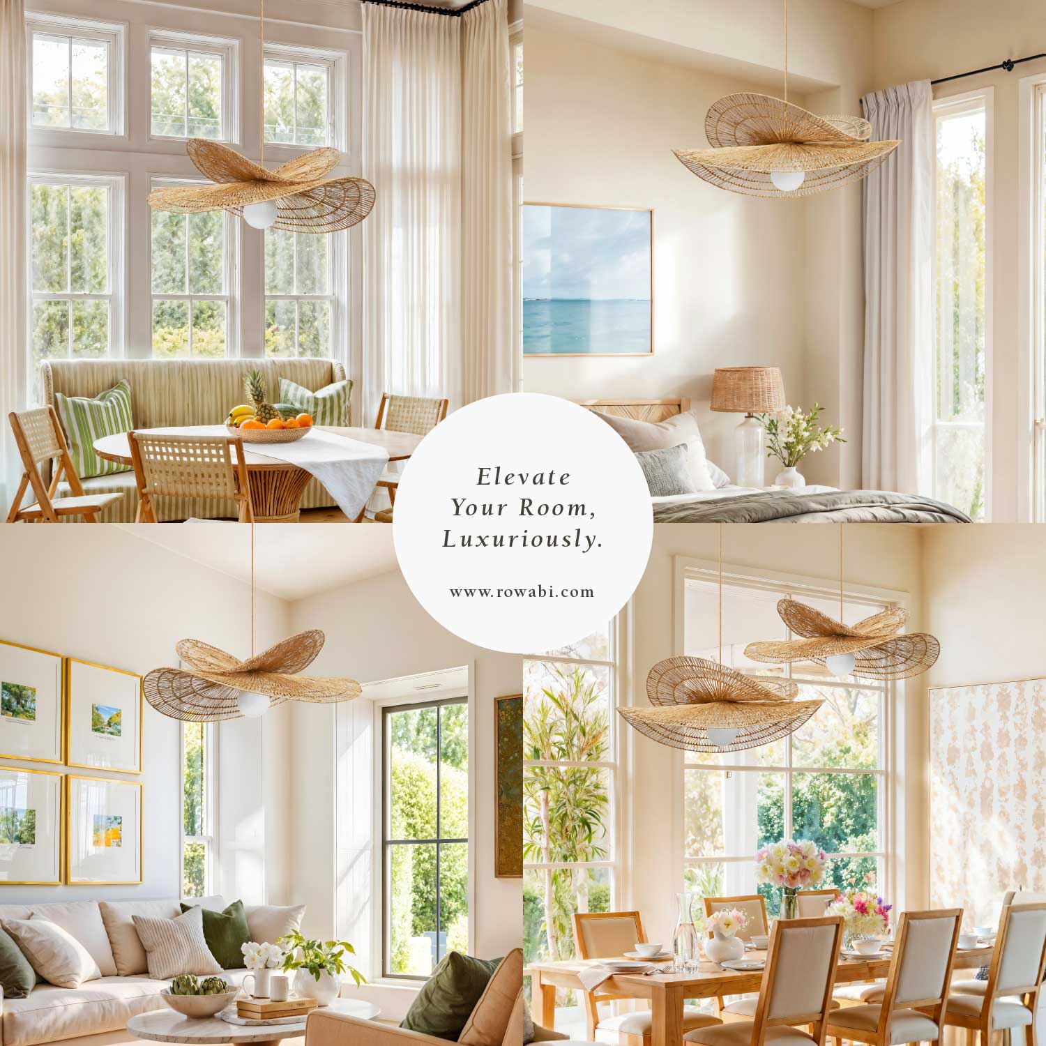 Whisper Leaf Rattan Pendant Light