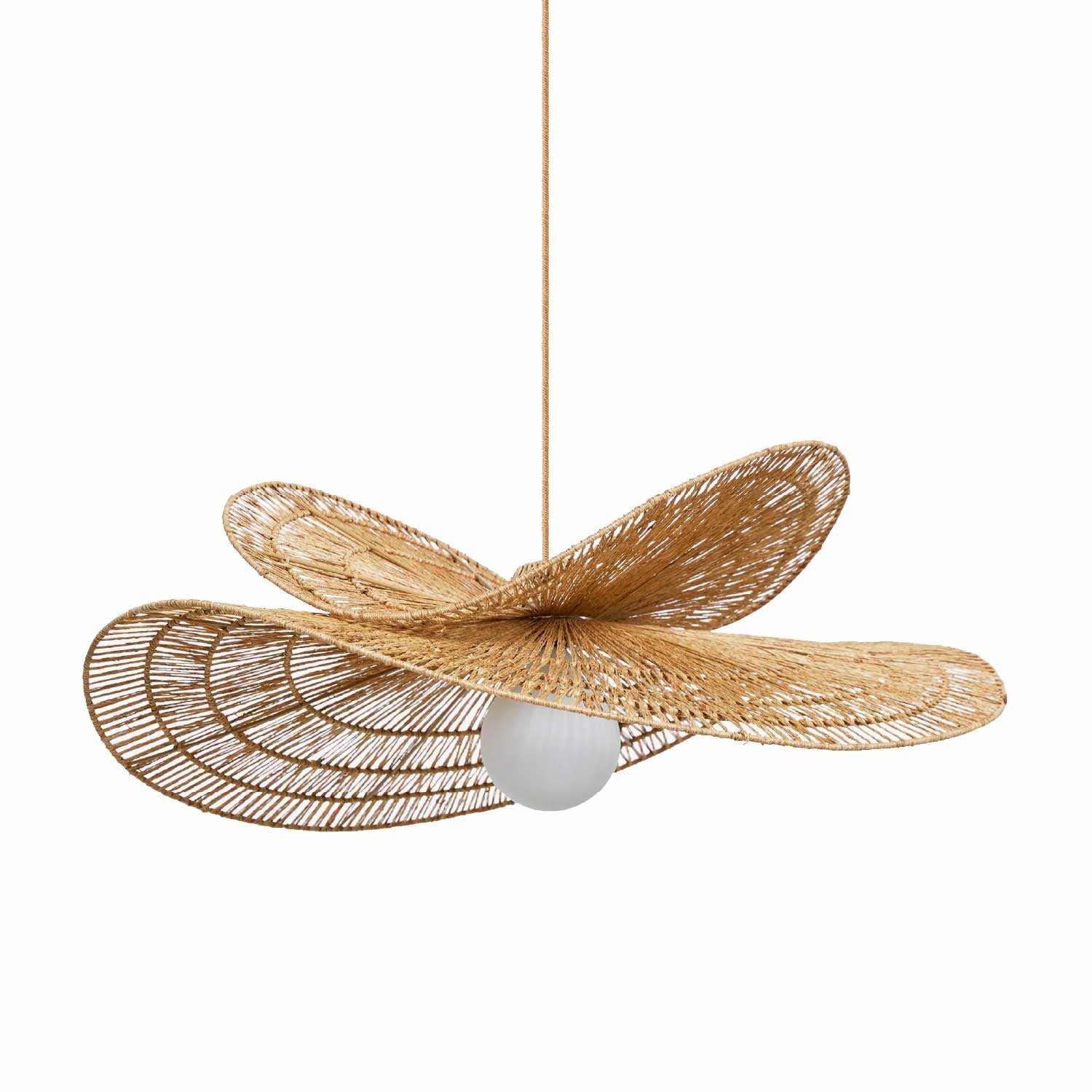 Whisper Leaf Rattan Pendant Light