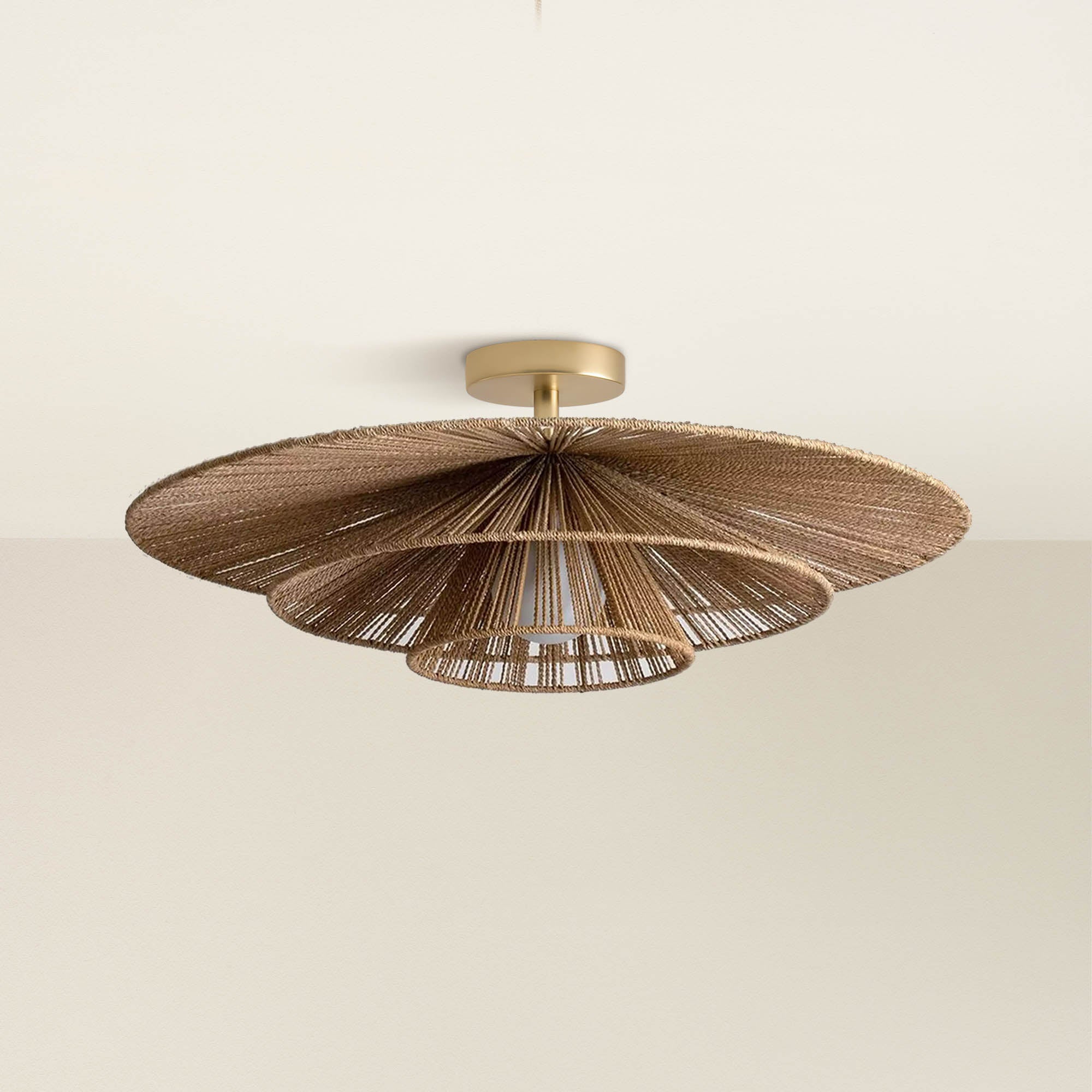 Sammie Tier Rattan Flush Mount Light