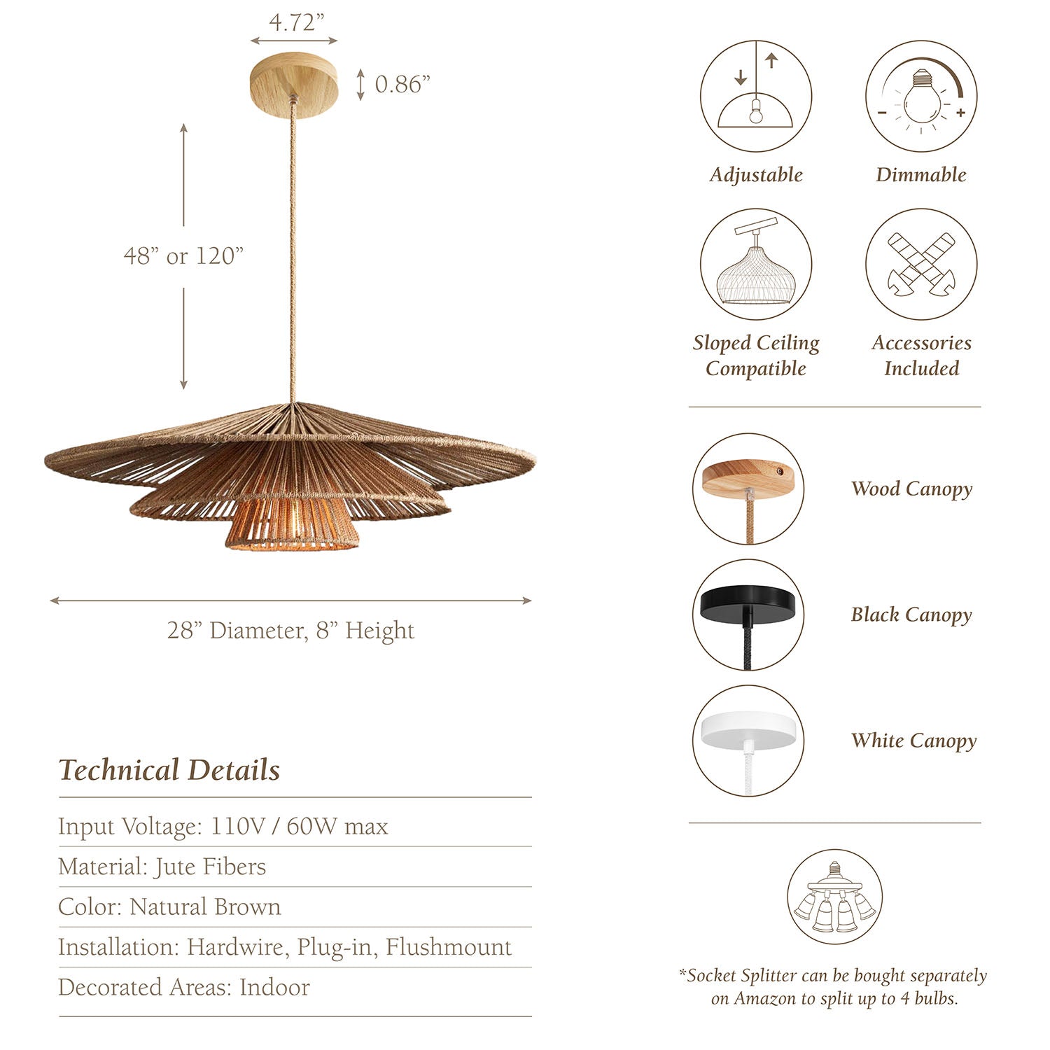 Sammie Tier Rattan Pendant Light