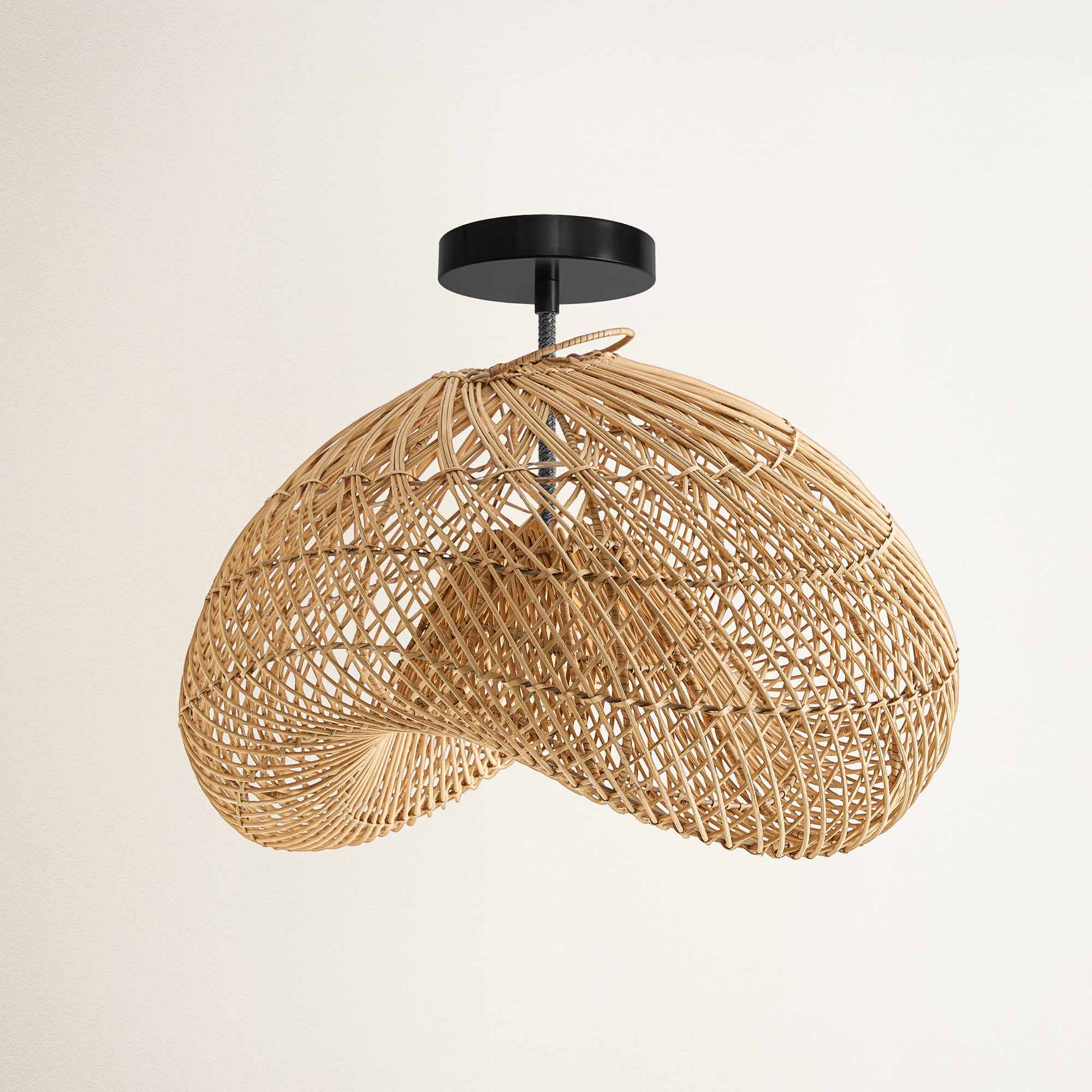 Sepherina Rattan Flush Mount Light