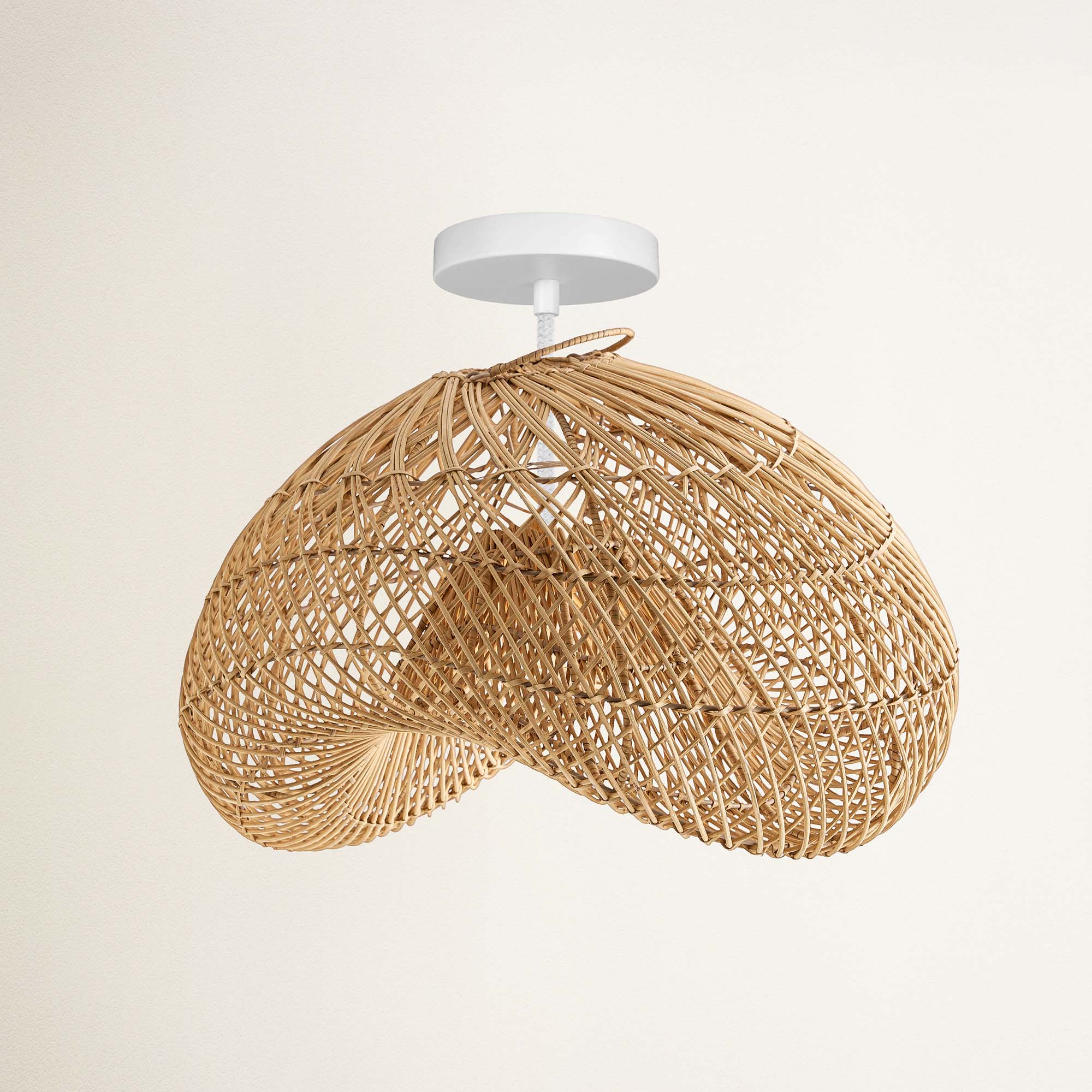 Sepherina Rattan Flush Mount Light