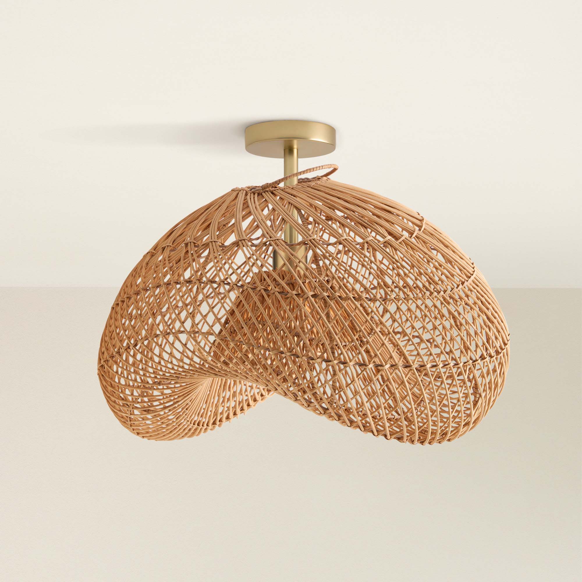 Sepherina Rattan Flush Mount Light
