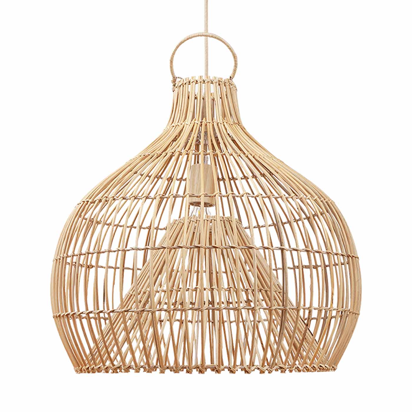 Serena Rattan Dome Light