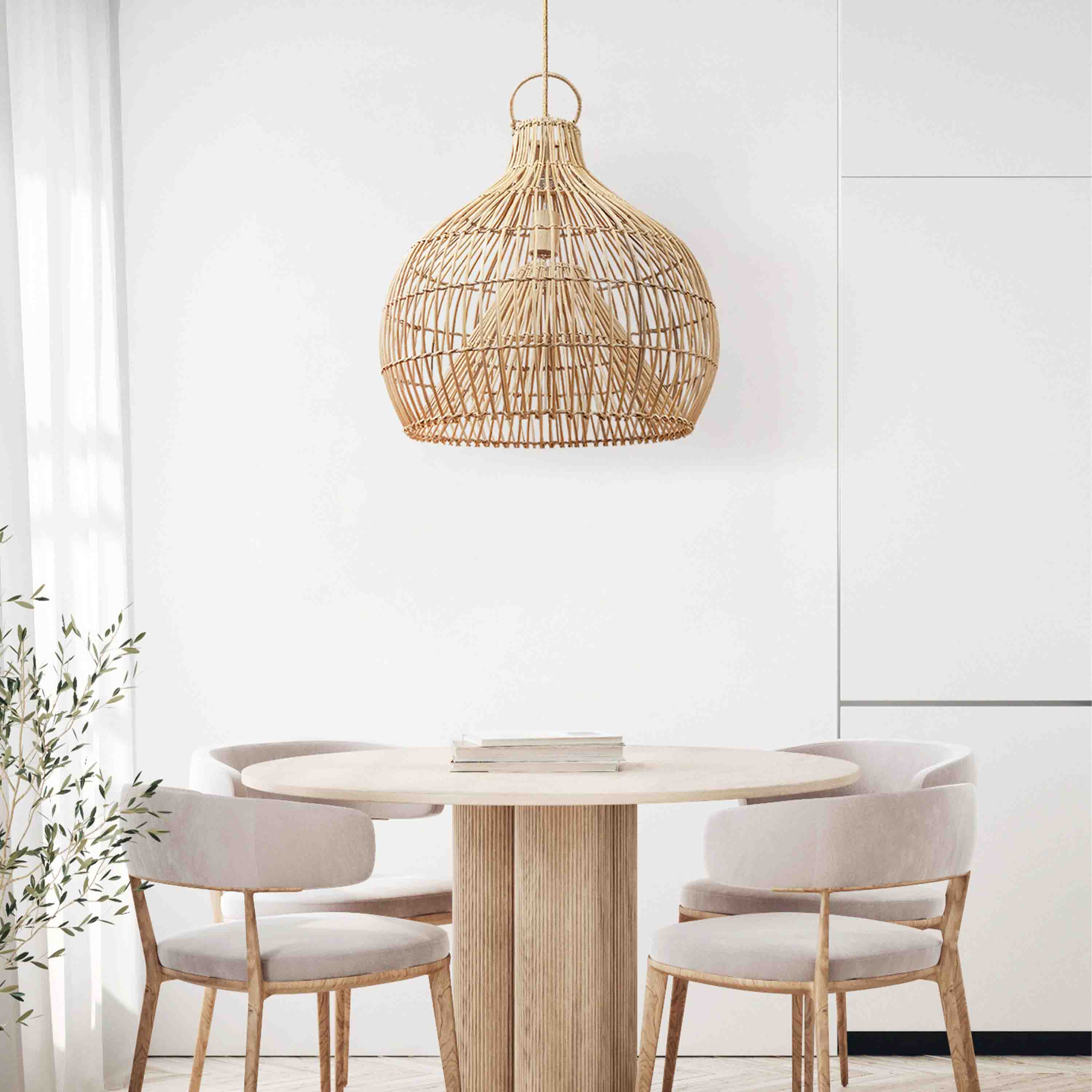 serena rattan pendant light
