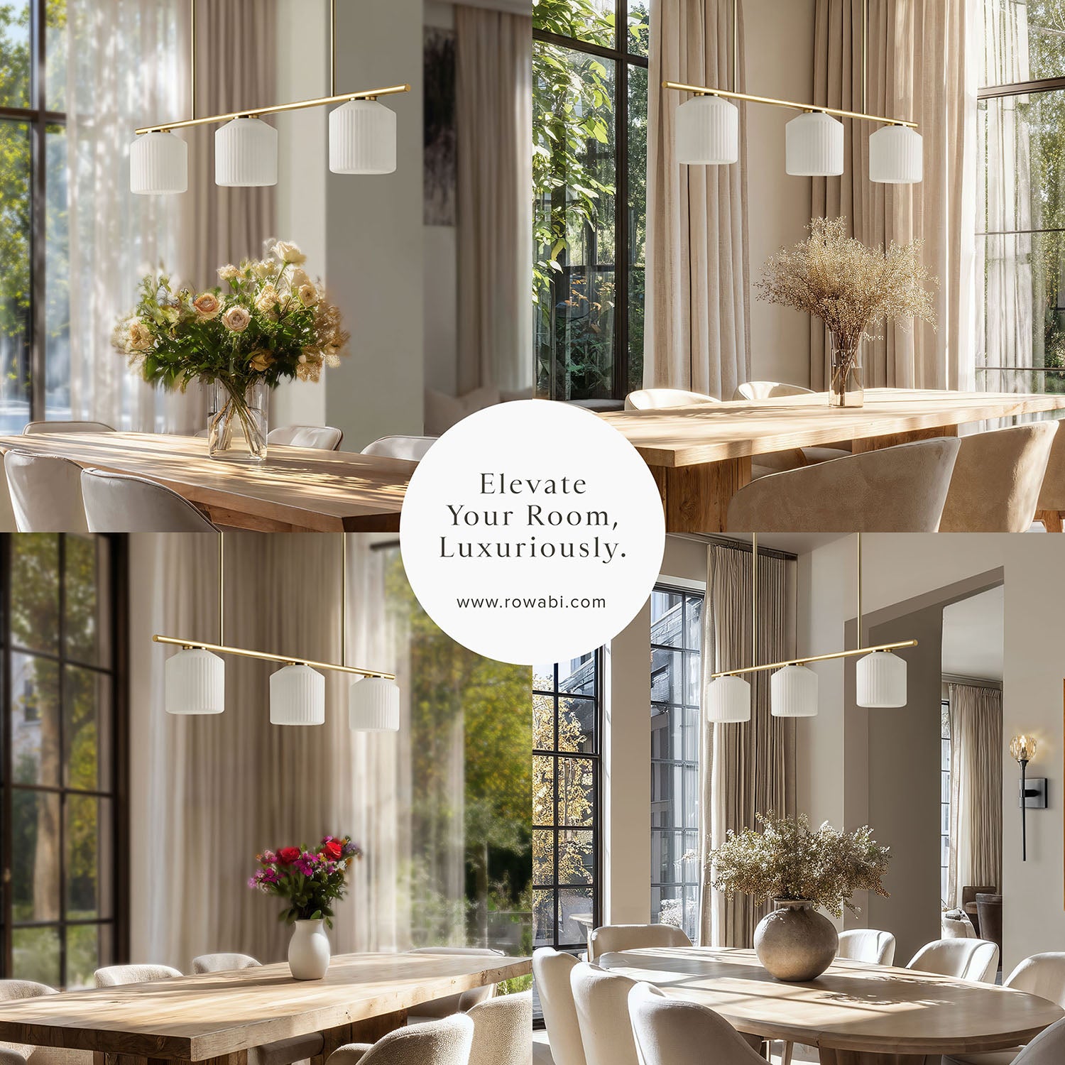 Serene Polished 3 Light Pendant Light