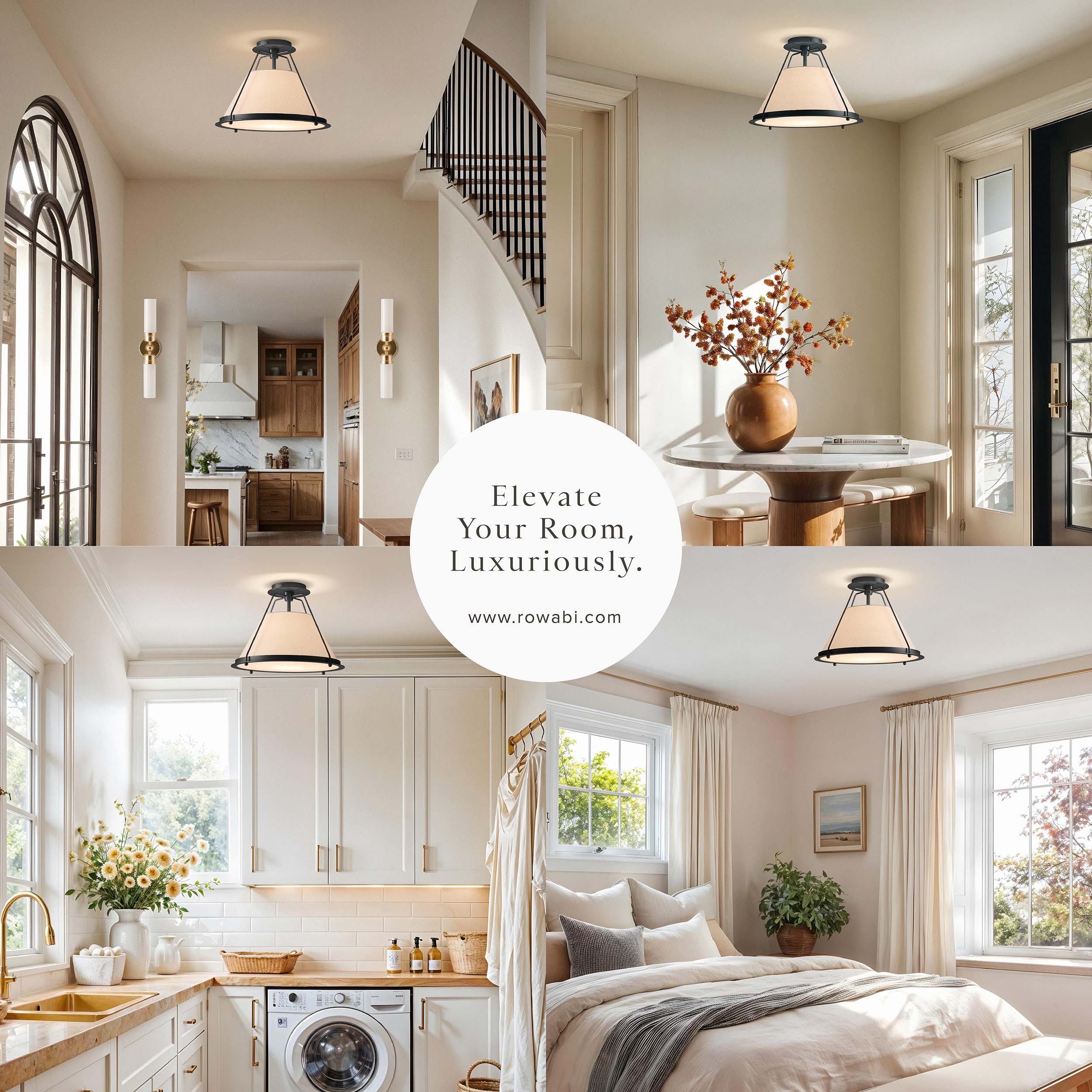 Solacer Black Flush Mount