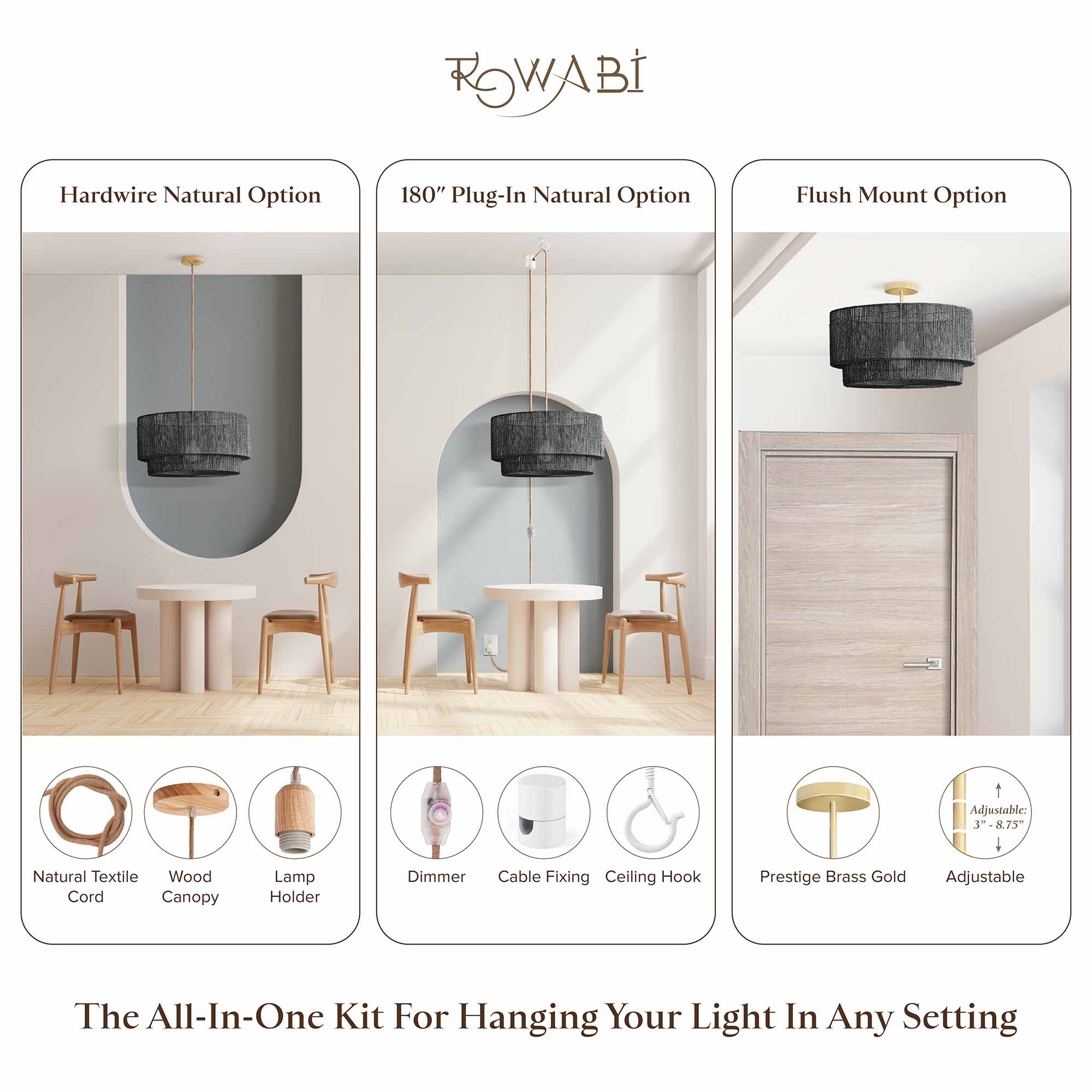 twilight lace rattan pendant light all in one kit