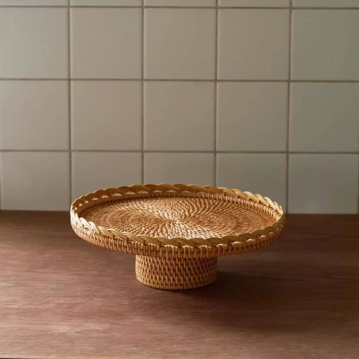 Etta Rattan Tray Large - Rowabi