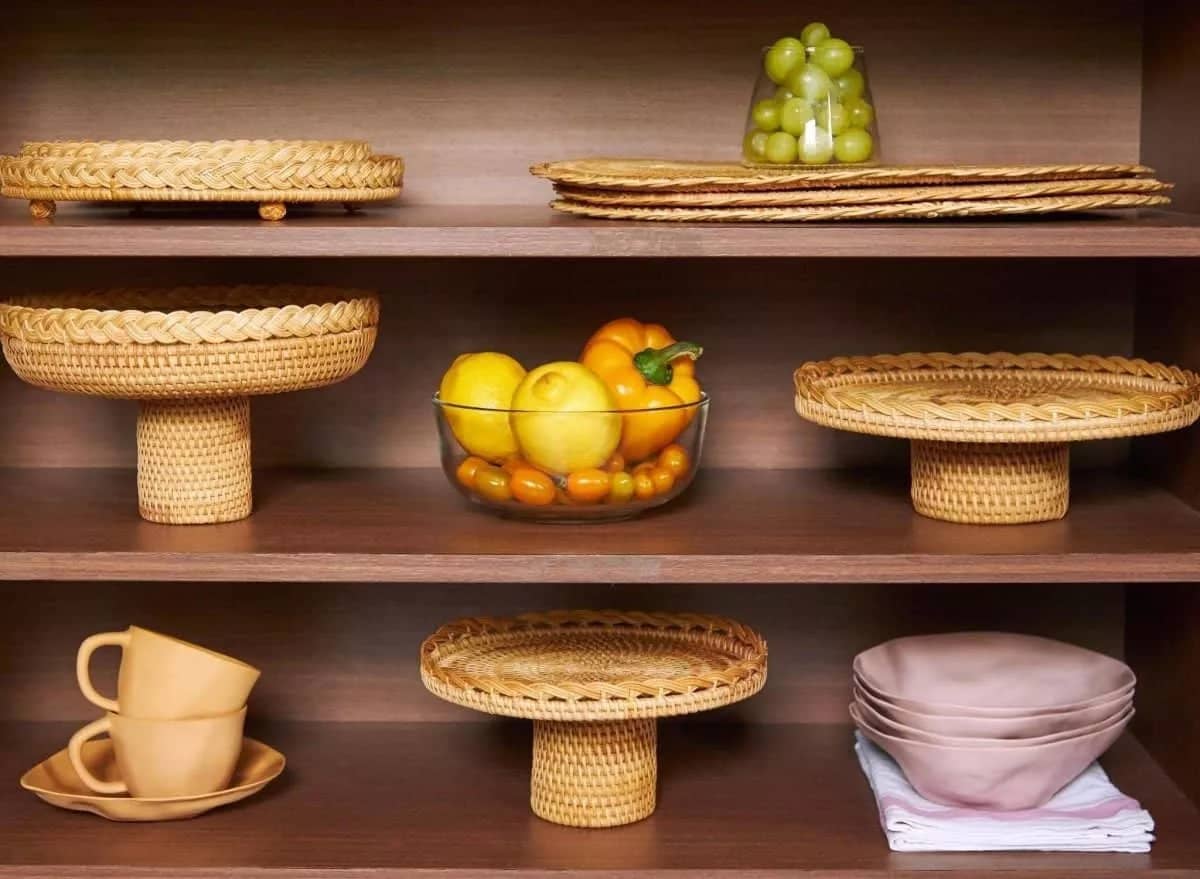 Etta Rattan Tray Large - Rowabi