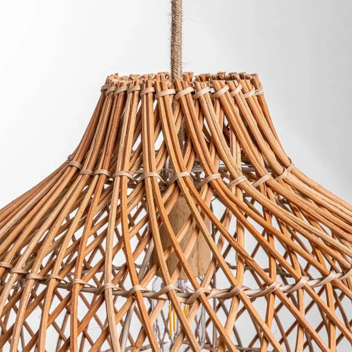 Ombra Dome Rattan Pendant Light - Rowabi