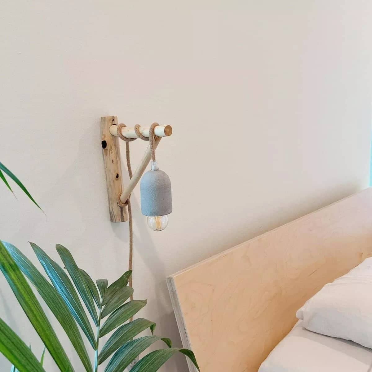 Tidal Concrete Sconce Lamp Plug In - Rowabi