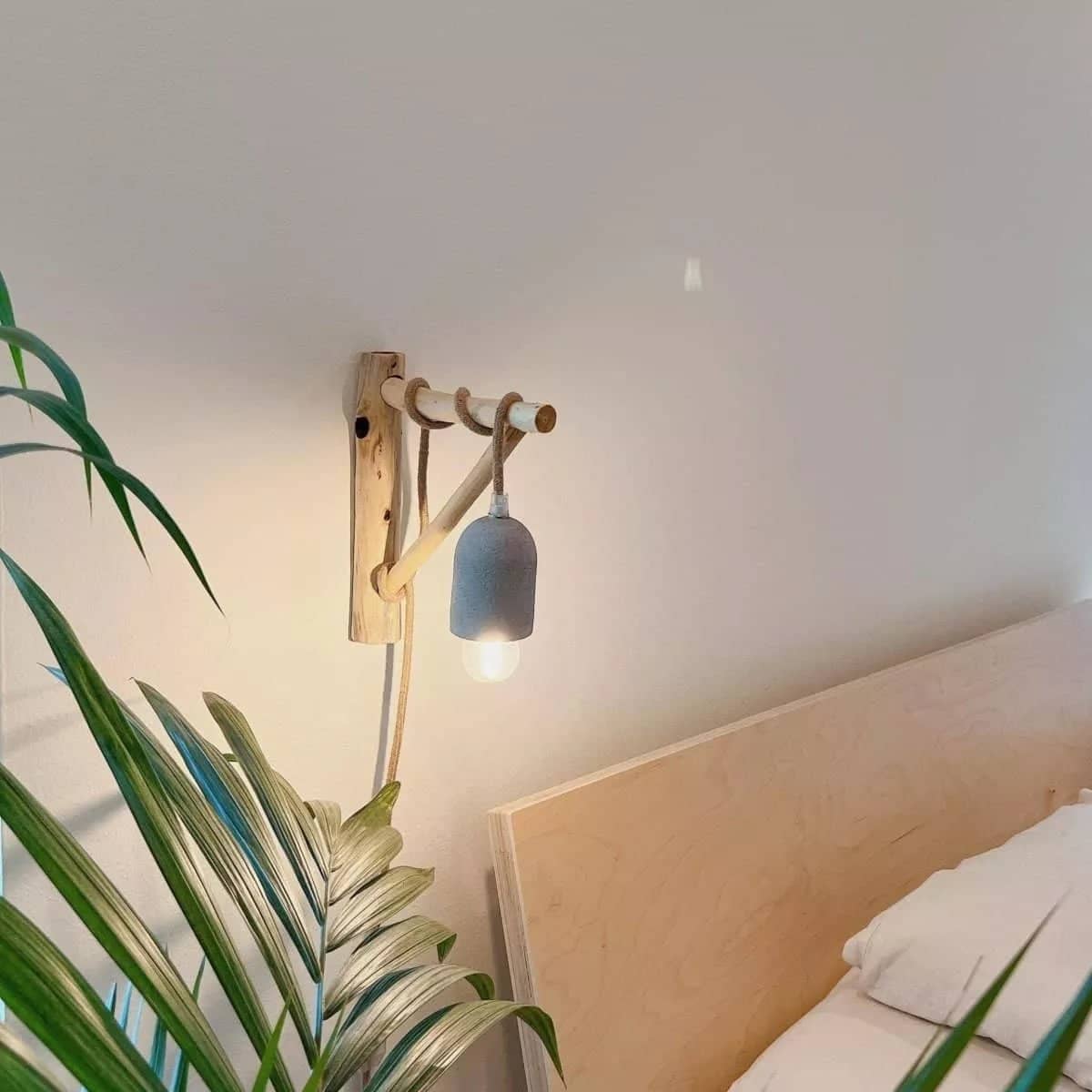 Tidal Concrete Sconce Lamp Plug In - Rowabi