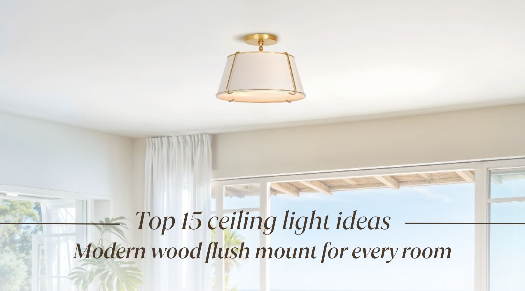 flush mount light wood