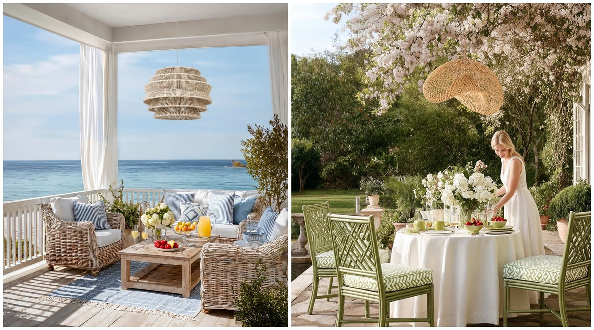 rattan inspired winter decorating tips