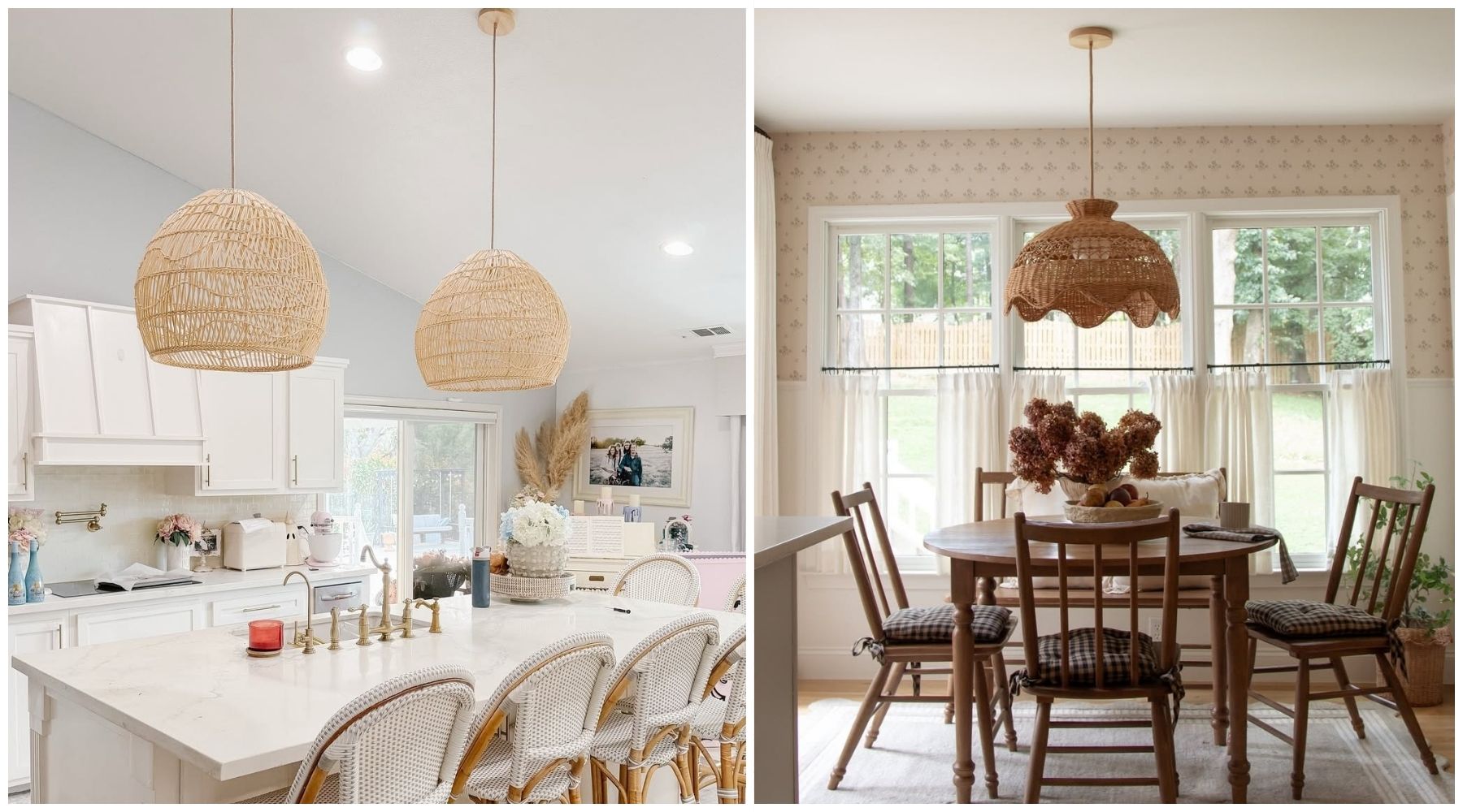 boho rattan chandelier ideas